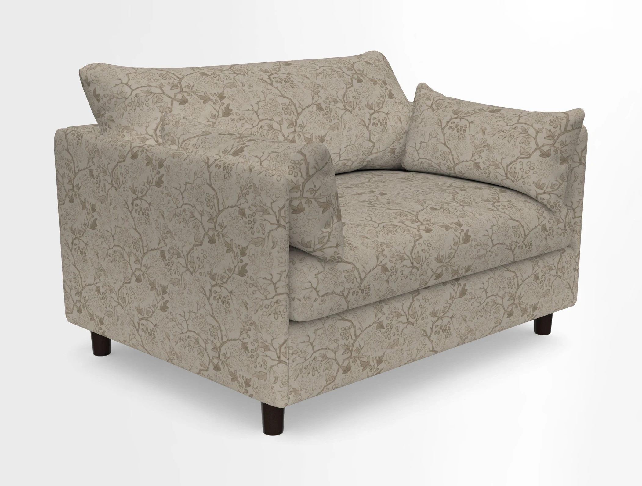 Madehurst Snuggler in Two Tone Plain Biscuit. Loose cover option available