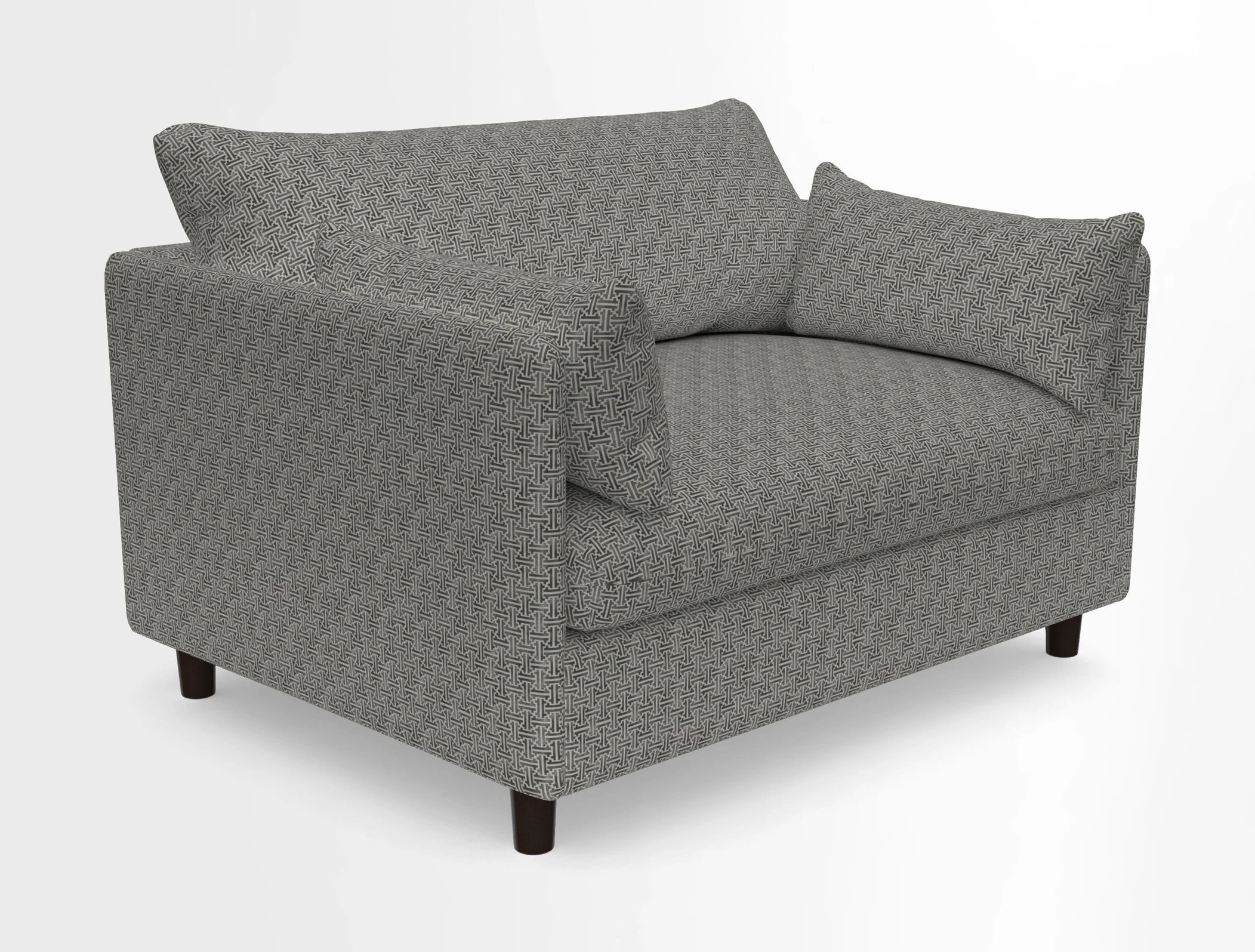 Madehurst Snuggler in Two Tone Plain Biscuit. Loose cover option available