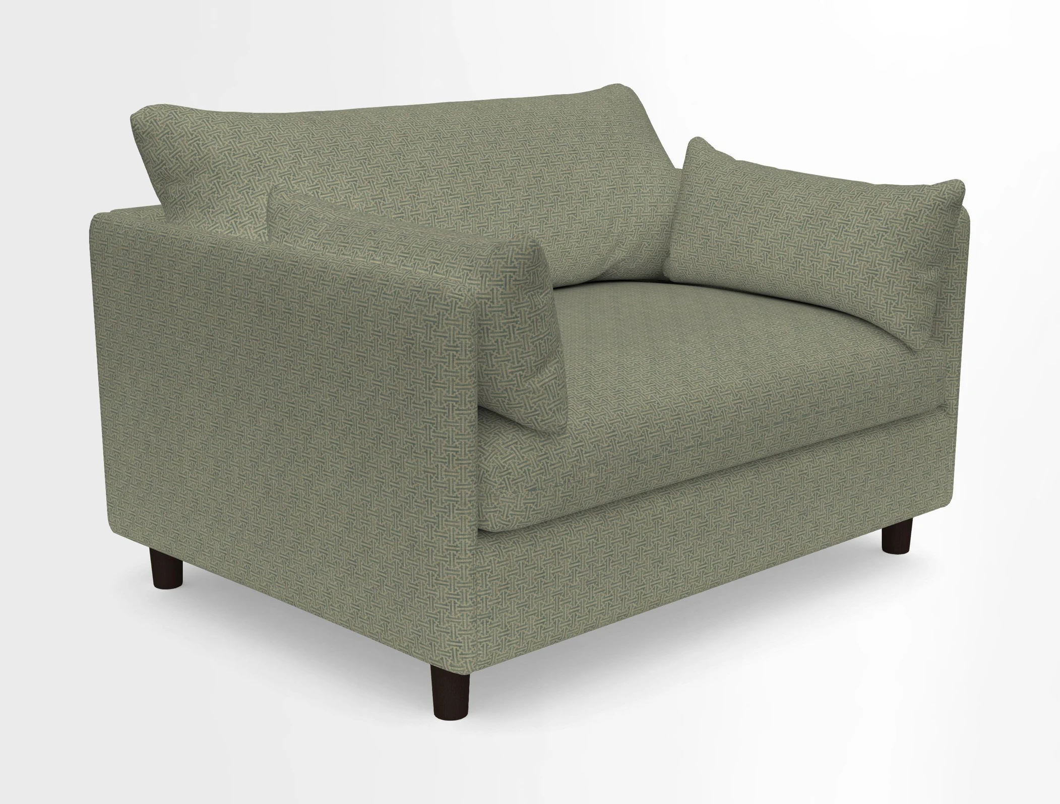 Madehurst Snuggler in Two Tone Plain Biscuit. Loose cover option available