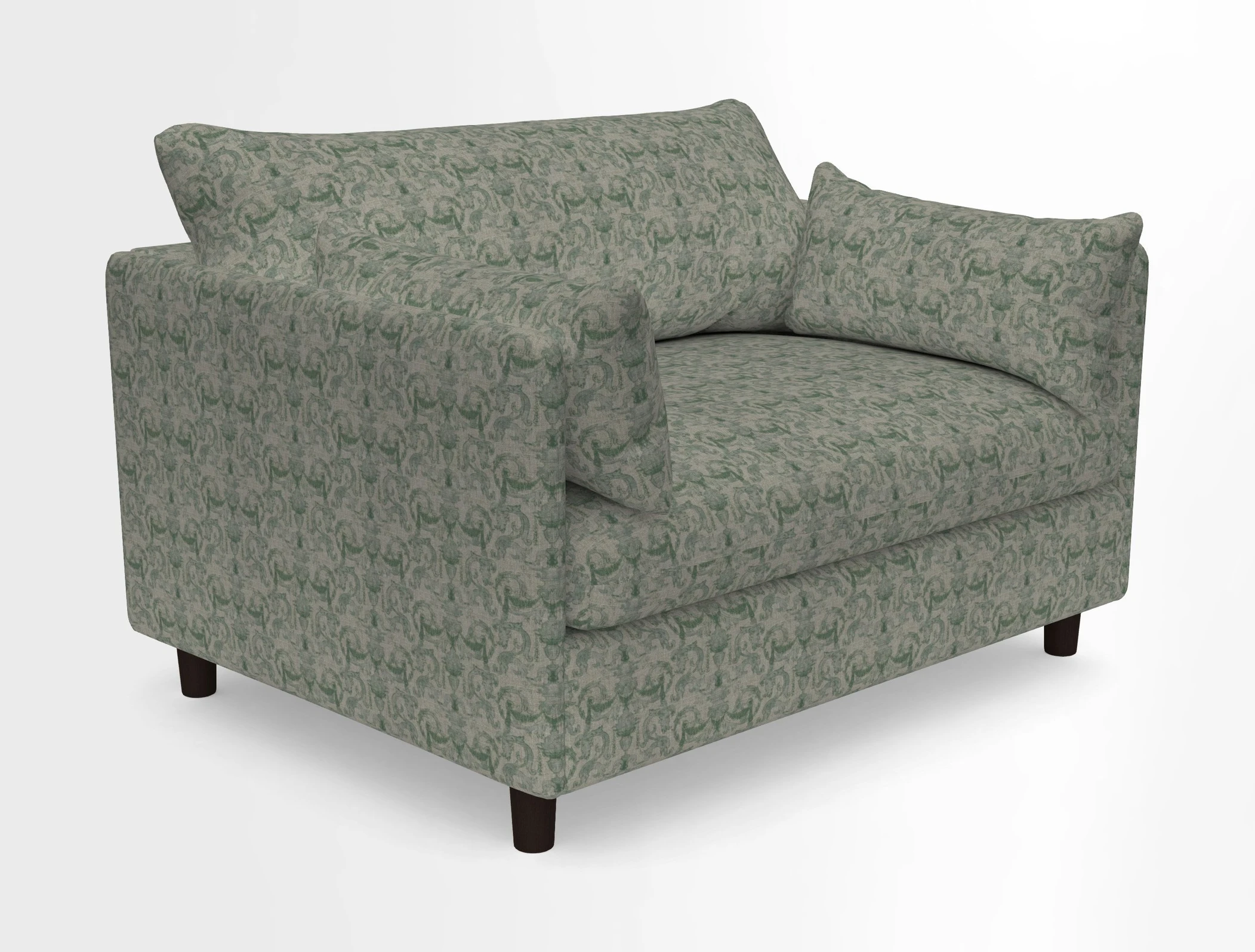 Madehurst Snuggler in Two Tone Plain Biscuit. Loose cover option available