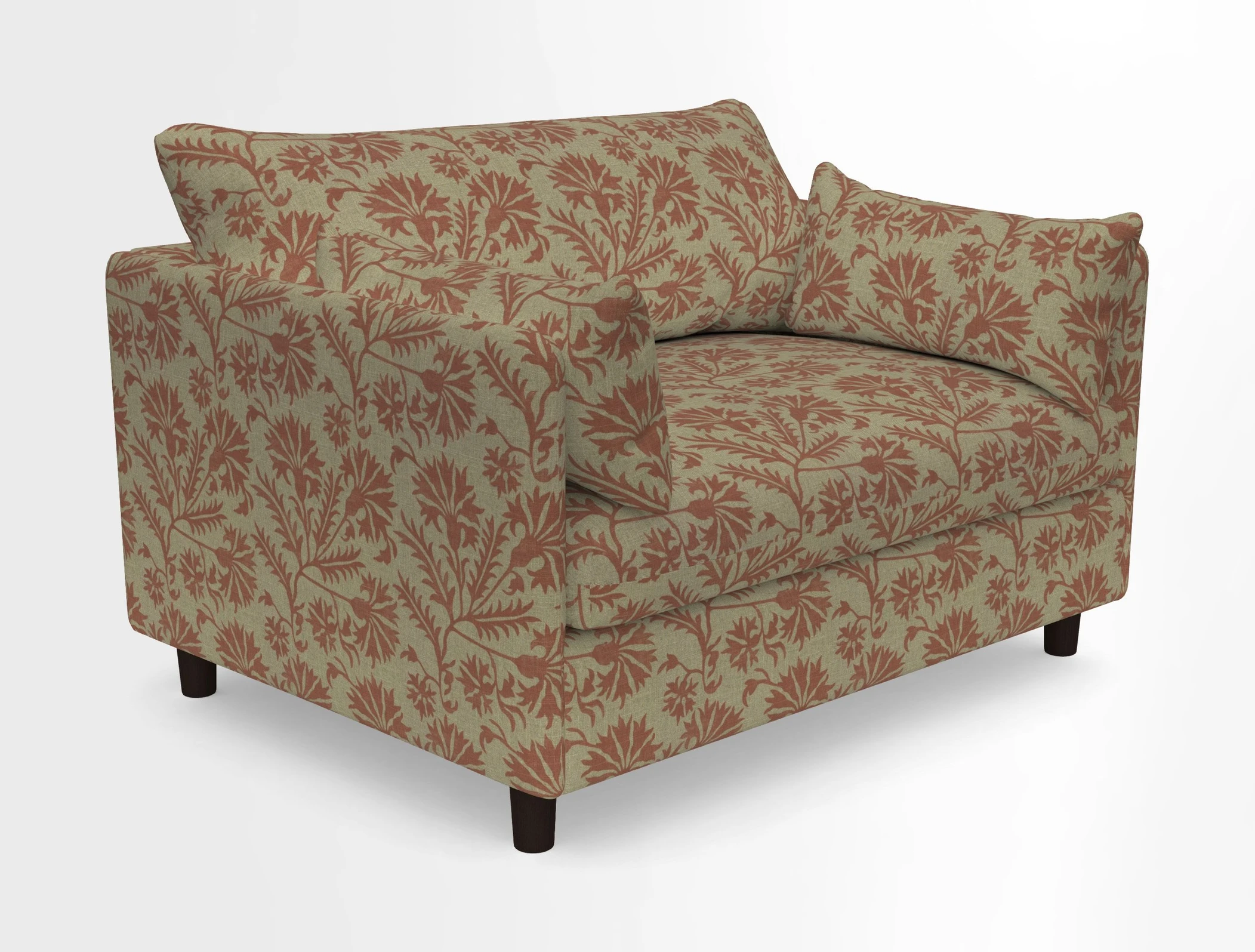 Madehurst Snuggler in Two Tone Plain Biscuit. Loose cover option available