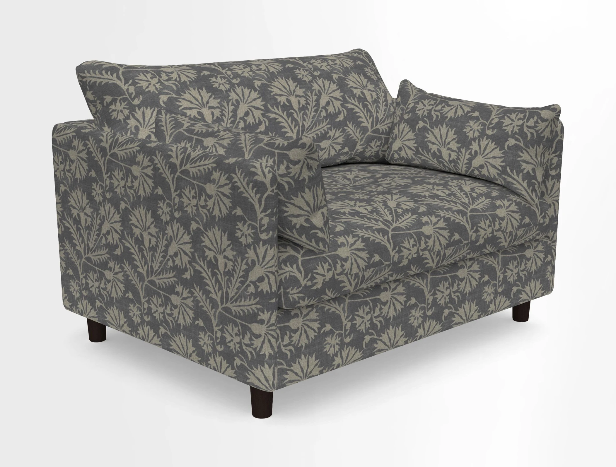 Madehurst Snuggler in Two Tone Plain Biscuit. Loose cover option available