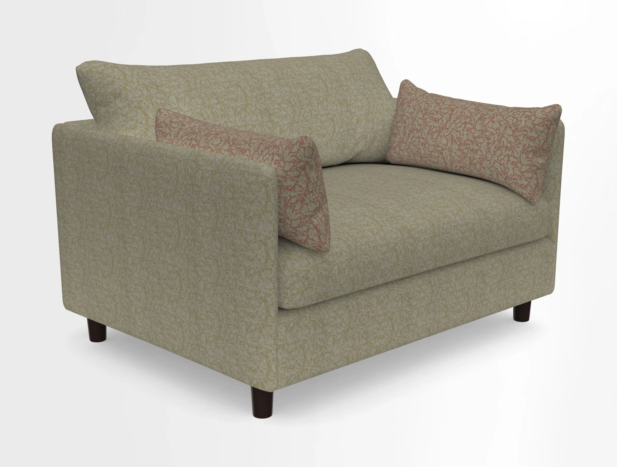 Madehurst Snuggler in Two Tone Plain Biscuit. Loose cover option available