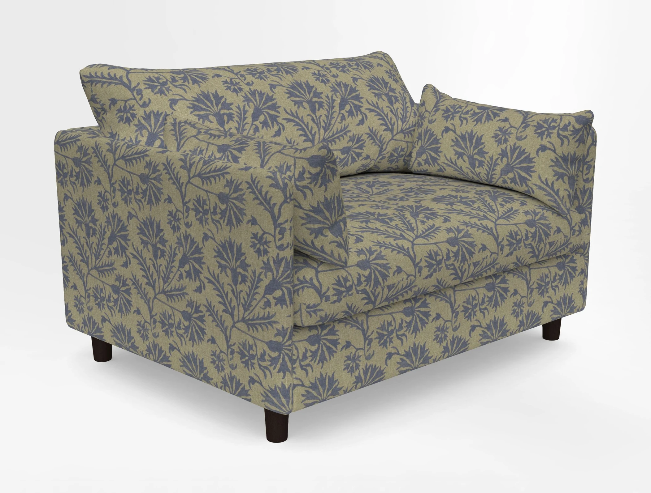 Madehurst Snuggler in Two Tone Plain Biscuit. Loose cover option available