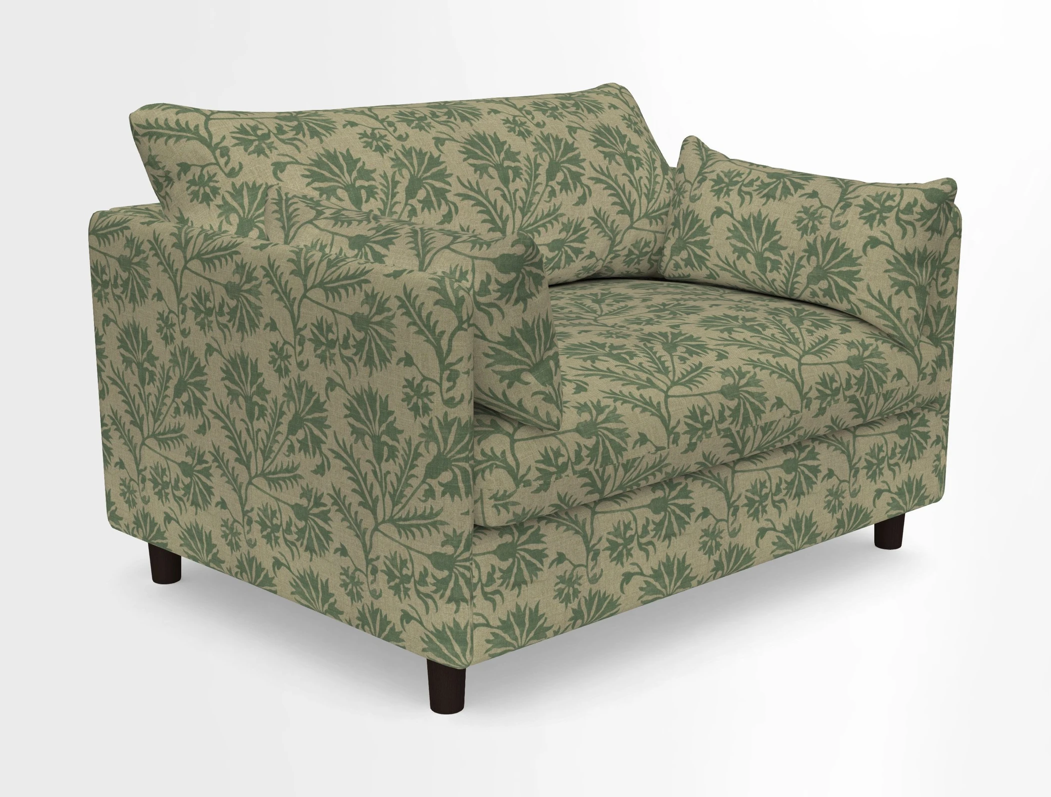 Madehurst Snuggler in Two Tone Plain Biscuit. Loose cover option available