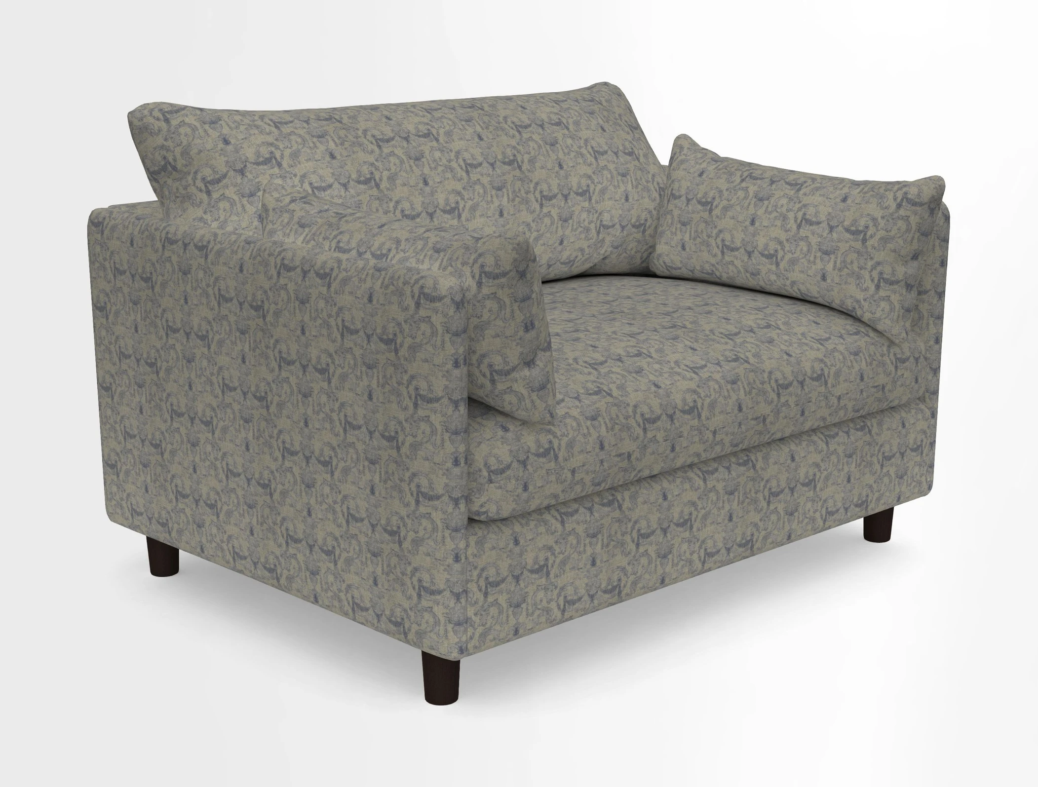 Madehurst Snuggler in Two Tone Plain Biscuit. Loose cover option available