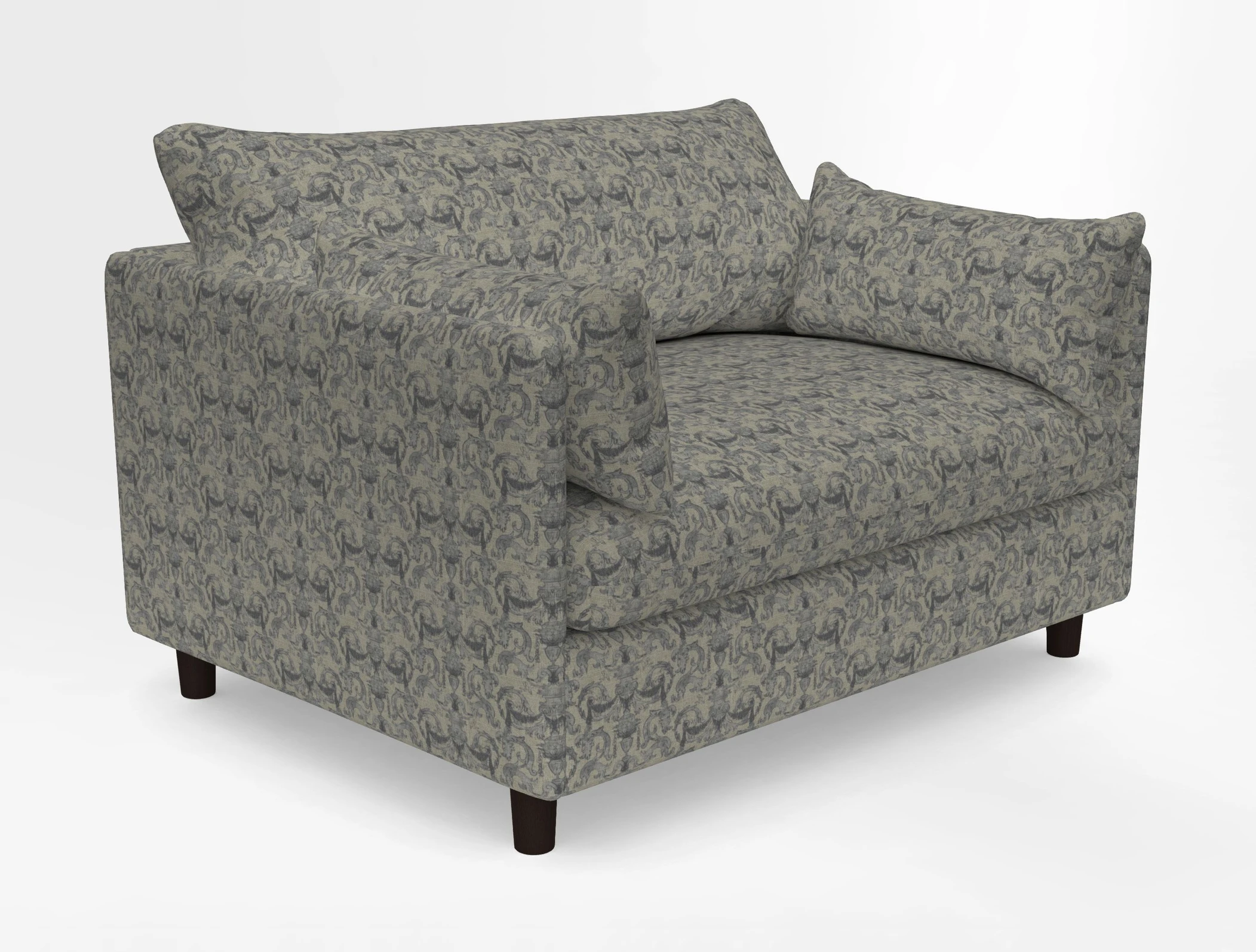 Madehurst Snuggler in Two Tone Plain Biscuit. Loose cover option available