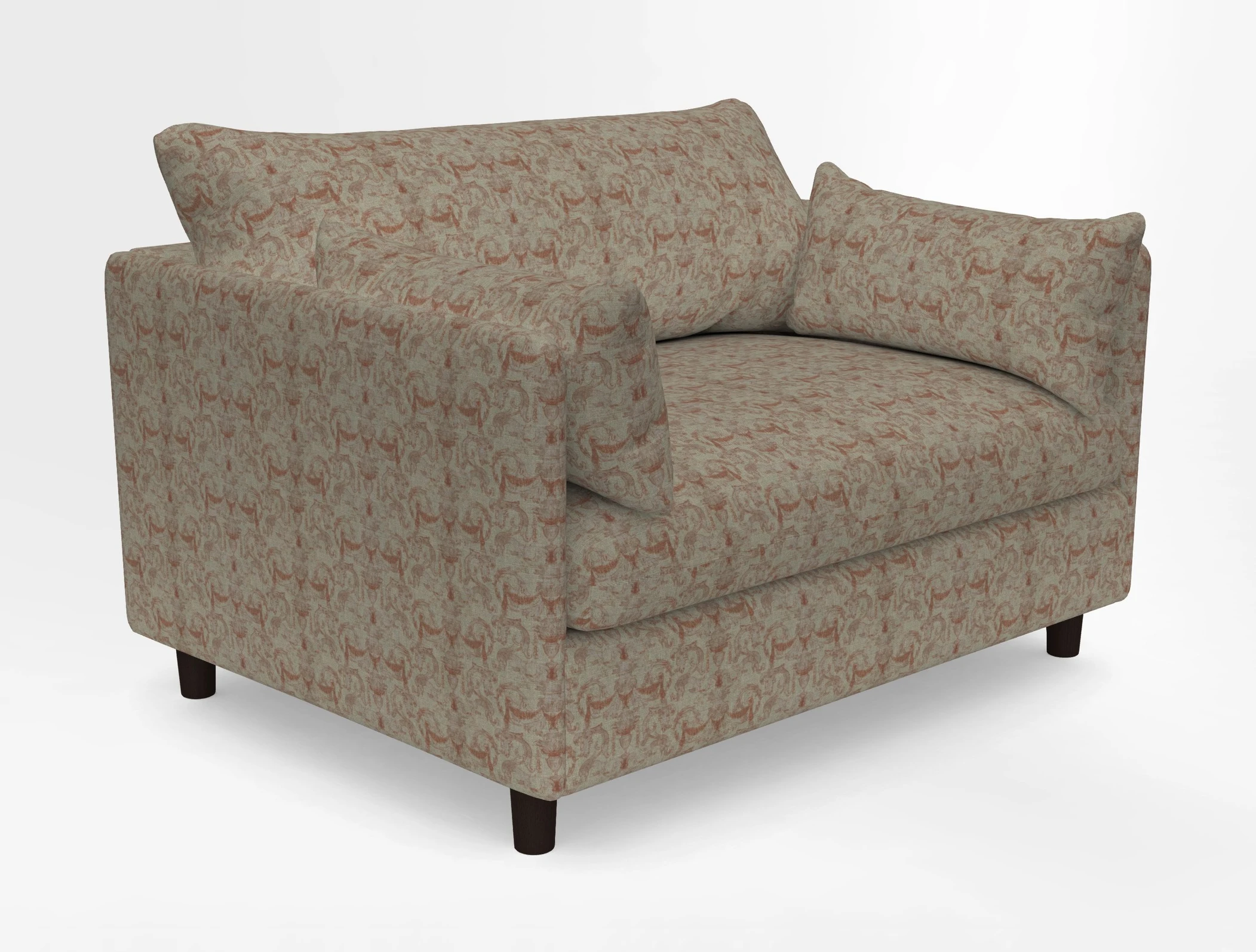 Madehurst Snuggler in Two Tone Plain Biscuit. Loose cover option available