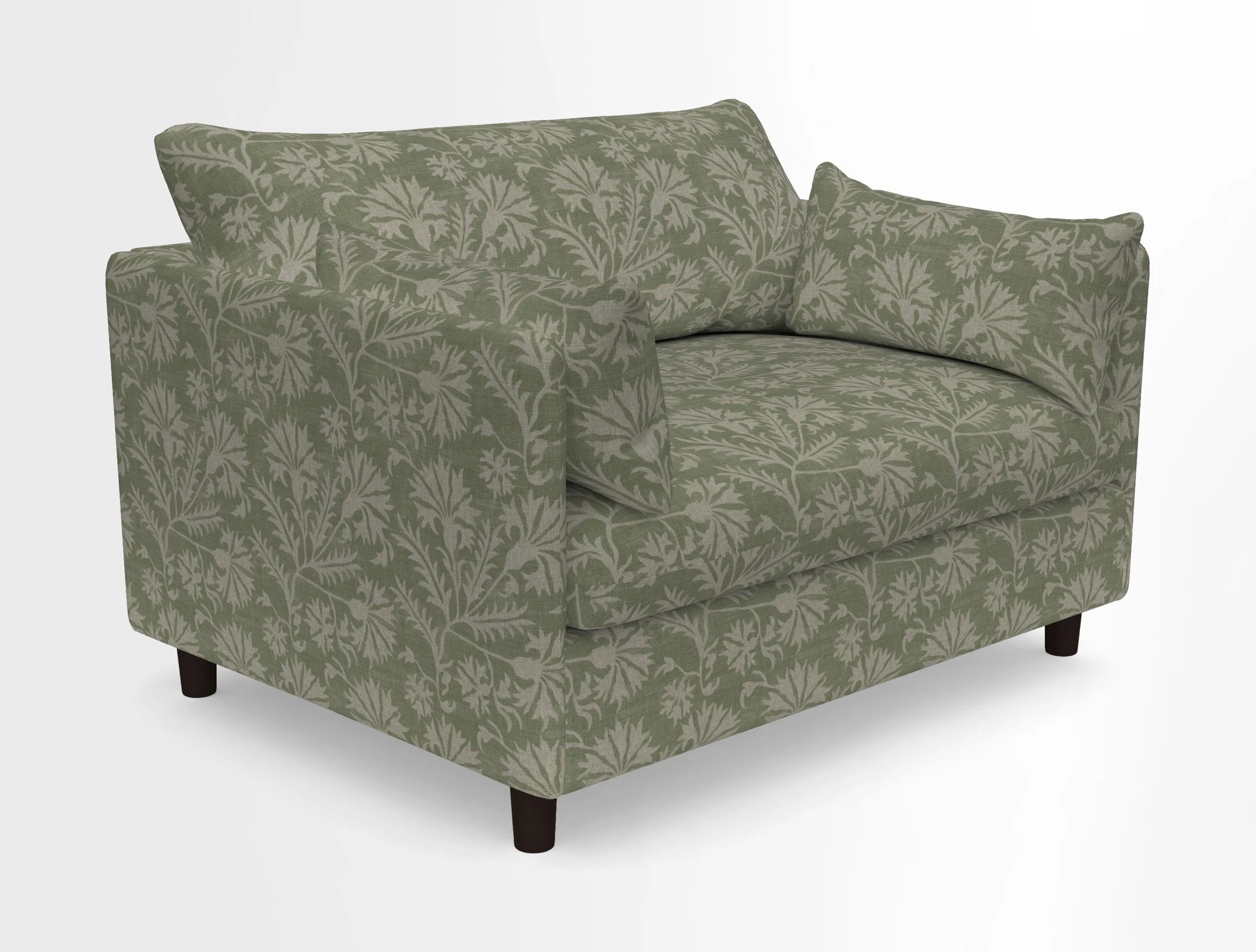 Madehurst Snuggler in Two Tone Plain Biscuit. Loose cover option available