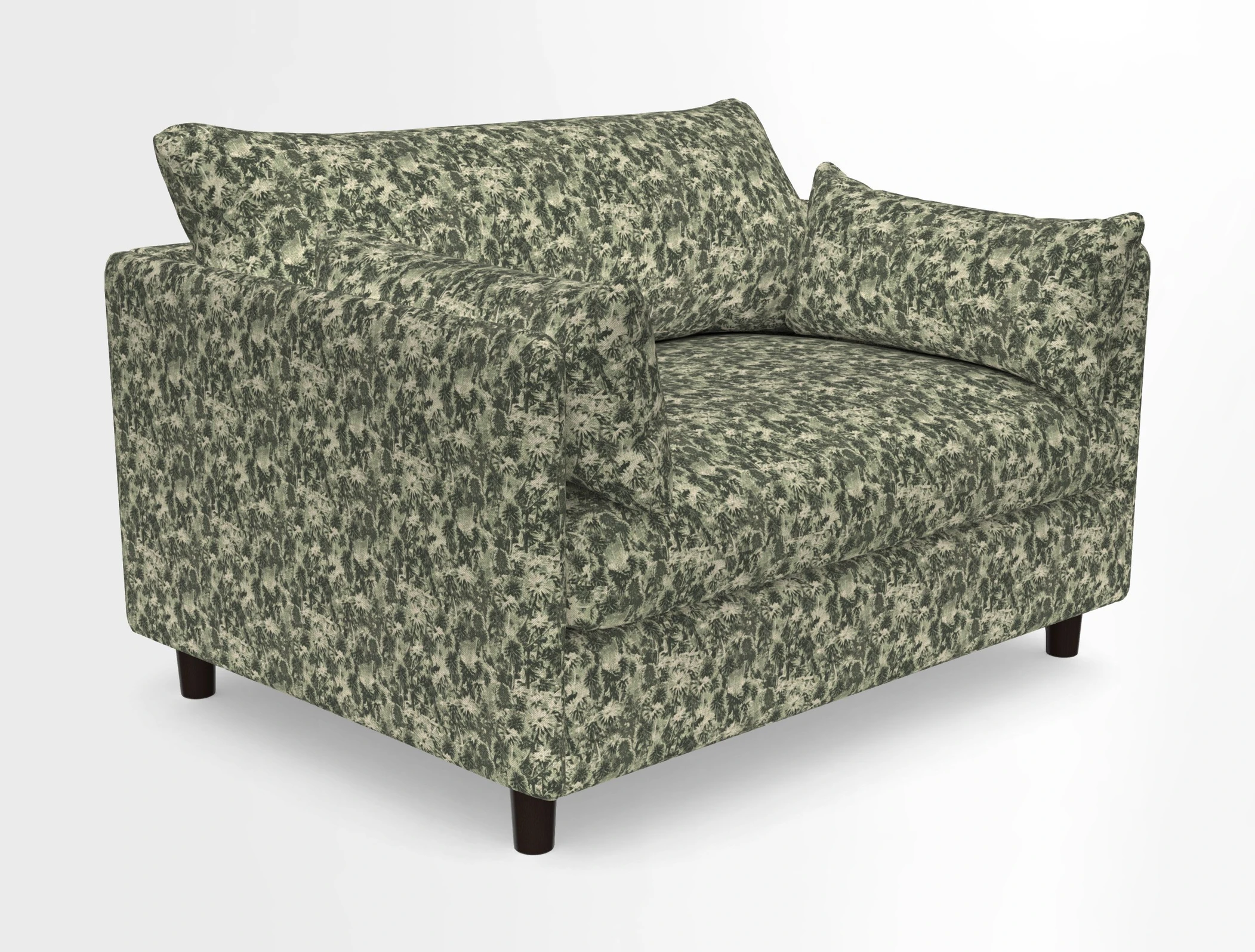 Madehurst Snuggler in Two Tone Plain Biscuit. Loose cover option available