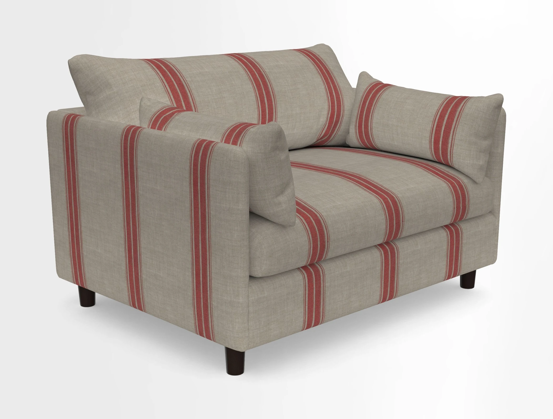 Madehurst Snuggler in Two Tone Plain Biscuit. Loose cover option available