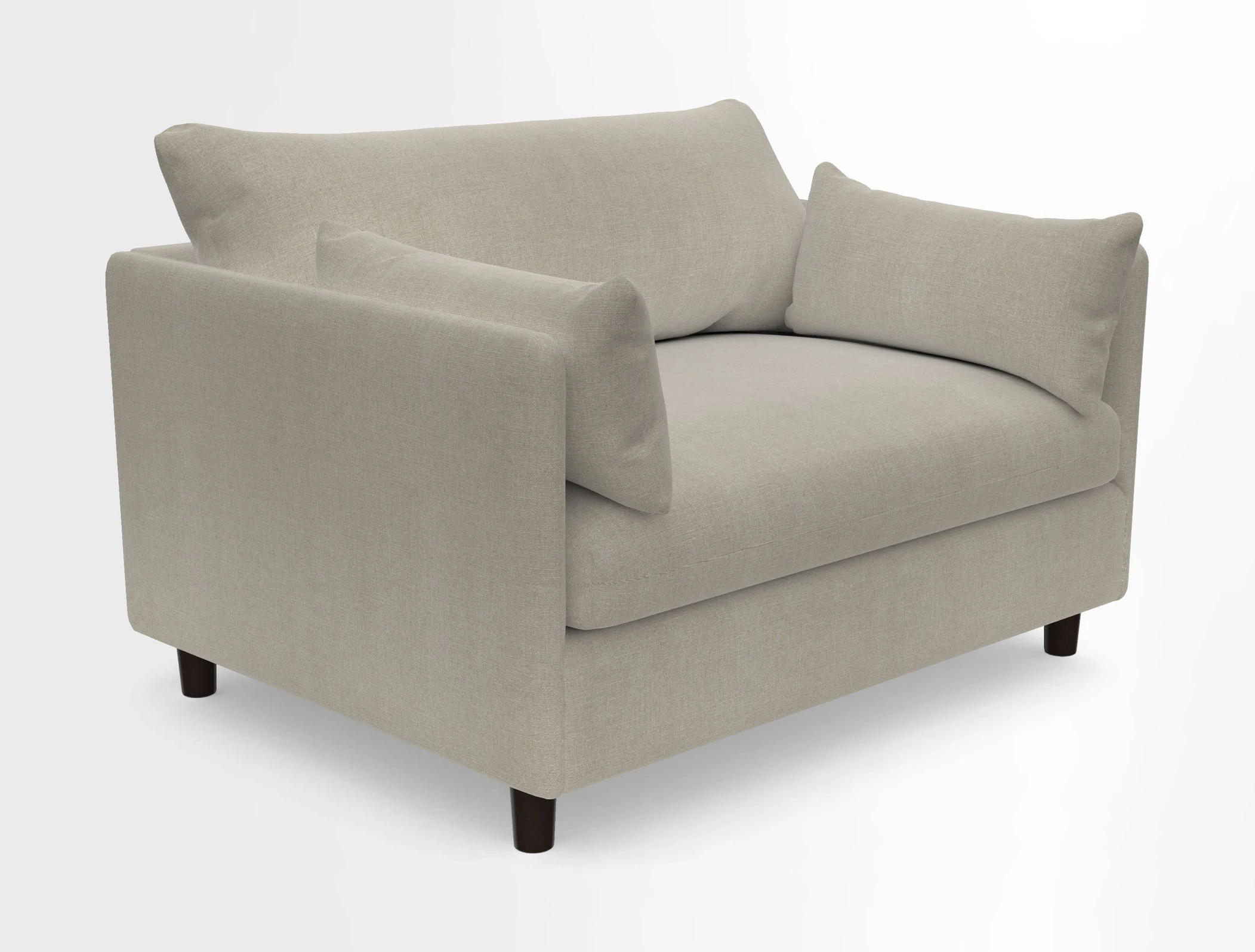 Madehurst Snuggler in Two Tone Plain Biscuit. Loose cover option available