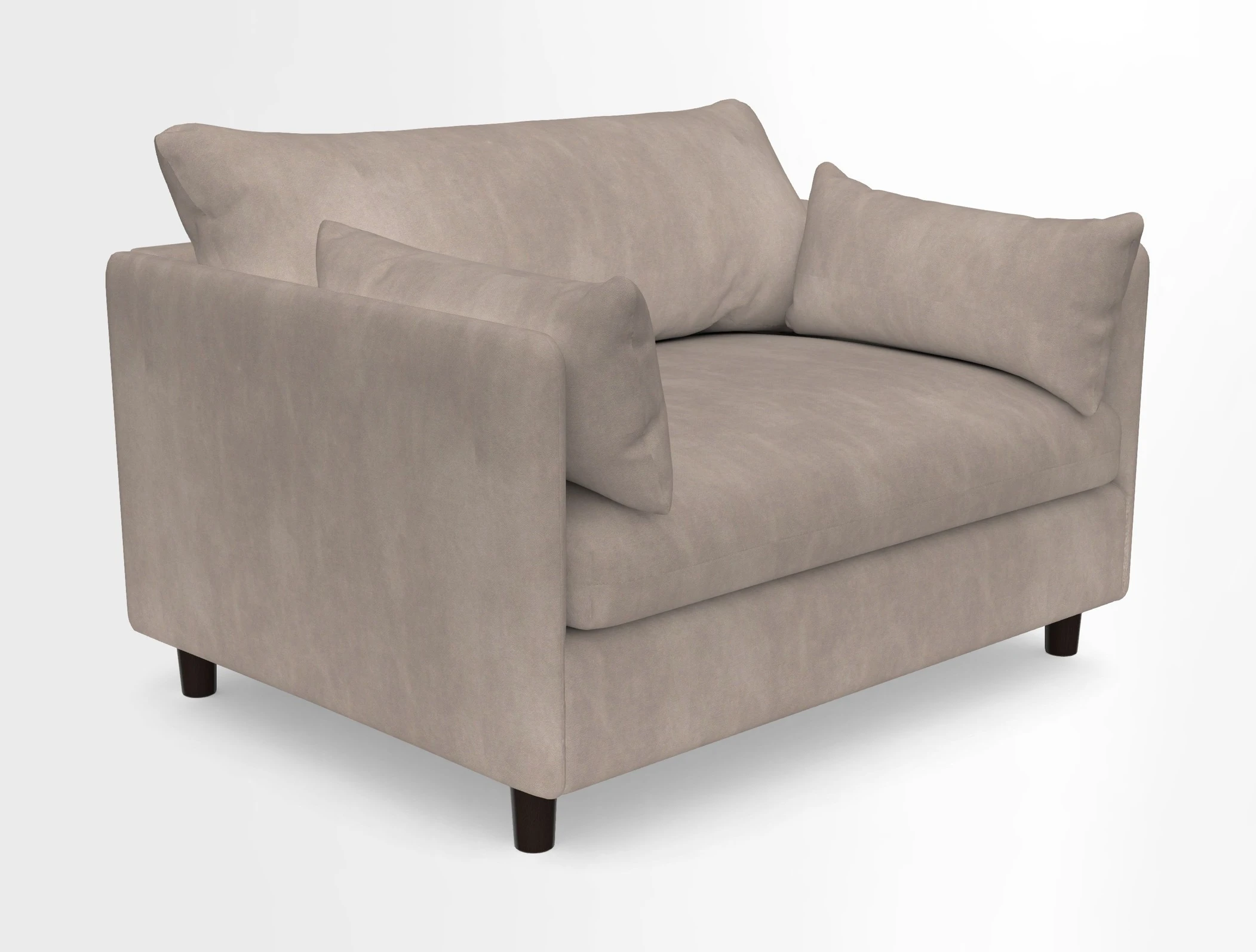 Madehurst Snuggler in Two Tone Plain Biscuit. Loose cover option available