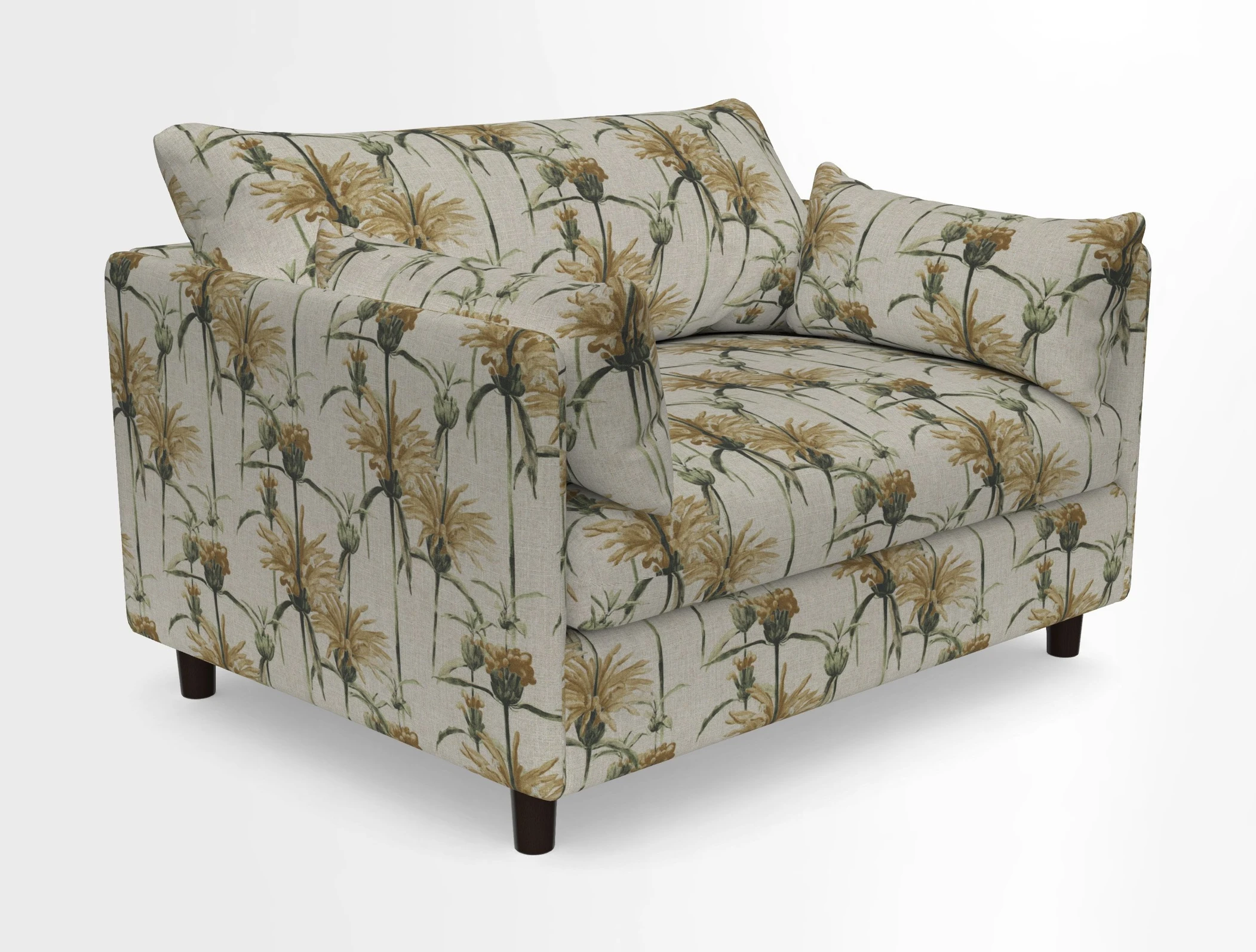 Madehurst Snuggler in Two Tone Plain Biscuit. Loose cover option available