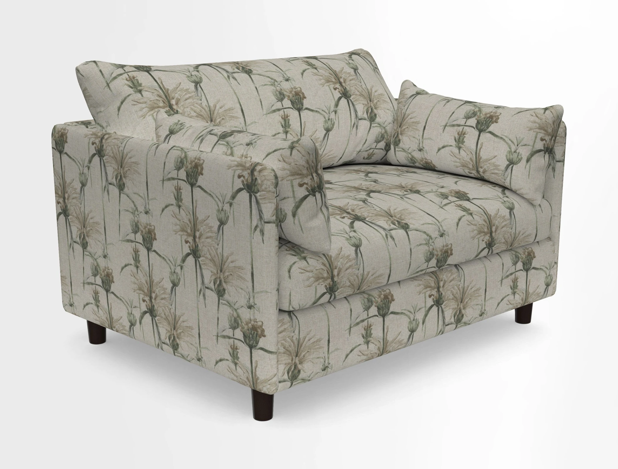 Madehurst Snuggler in Two Tone Plain Biscuit. Loose cover option available