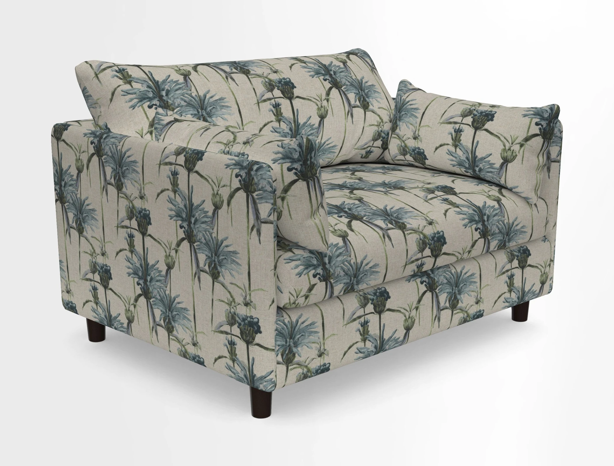 Madehurst Snuggler in Two Tone Plain Biscuit. Loose cover option available