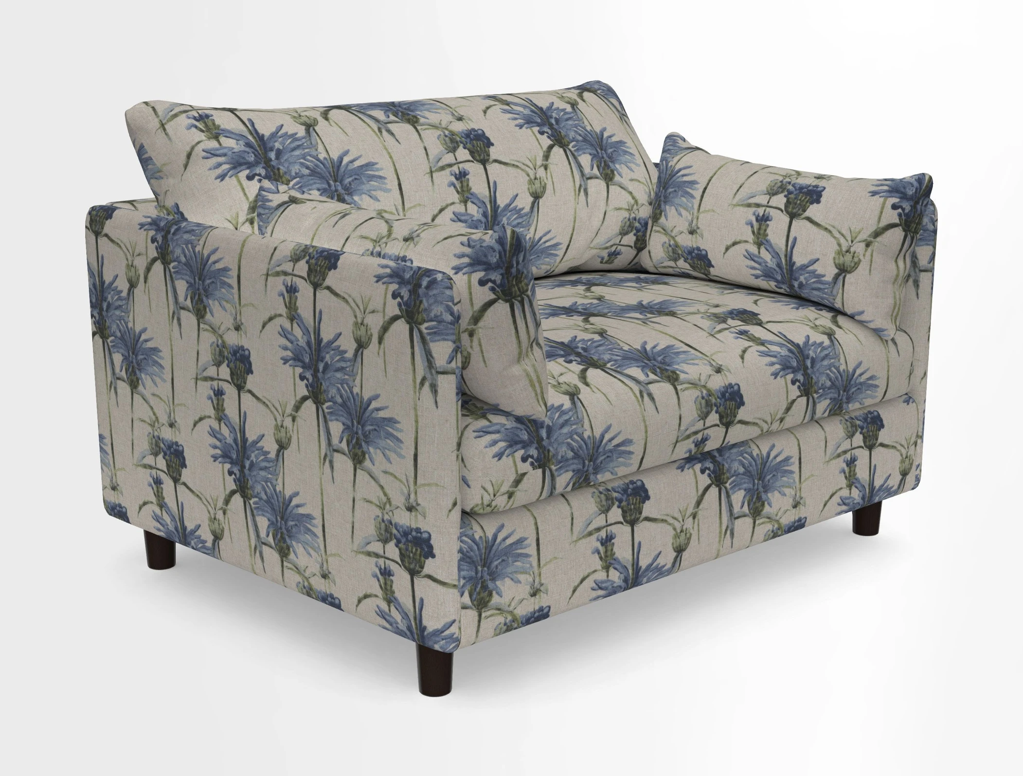 Madehurst Snuggler in Two Tone Plain Biscuit. Loose cover option available