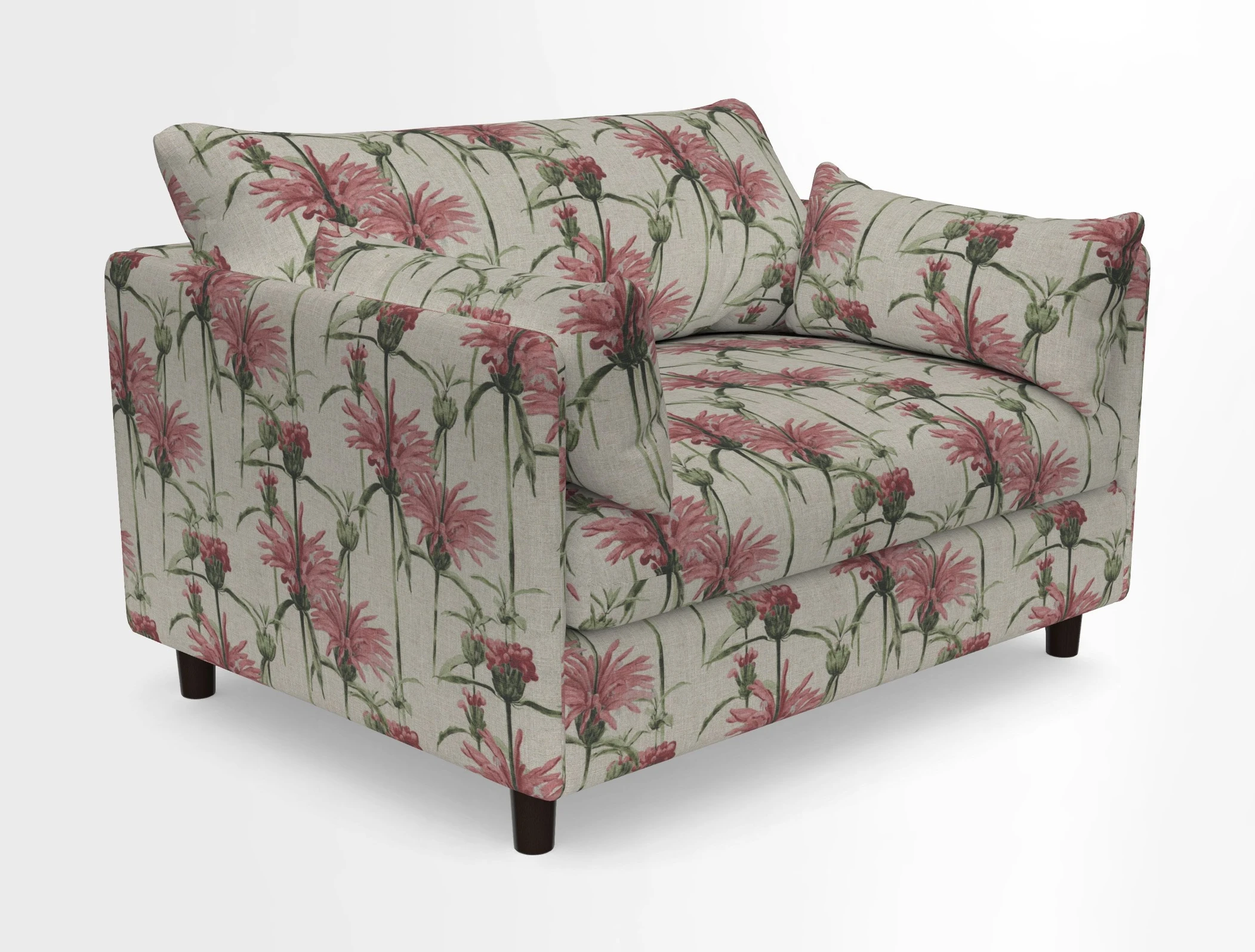Madehurst Snuggler in Two Tone Plain Biscuit. Loose cover option available