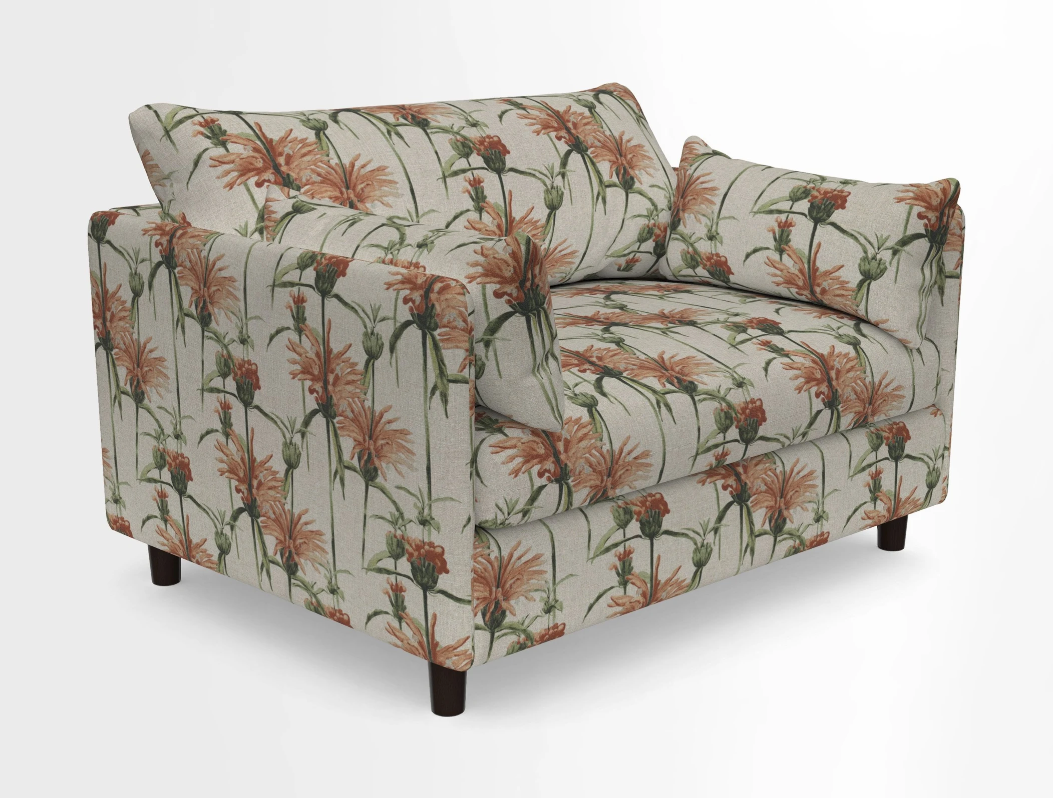Madehurst Snuggler in Two Tone Plain Biscuit. Loose cover option available
