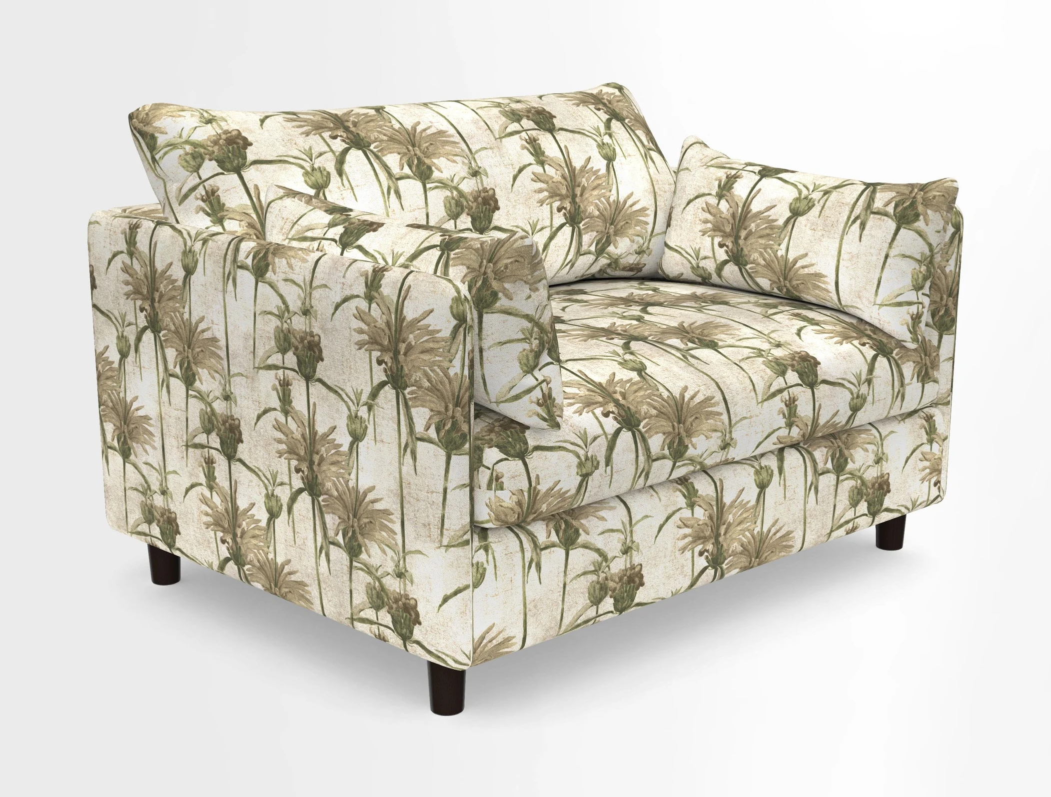 Madehurst Snuggler in Two Tone Plain Biscuit. Loose cover option available