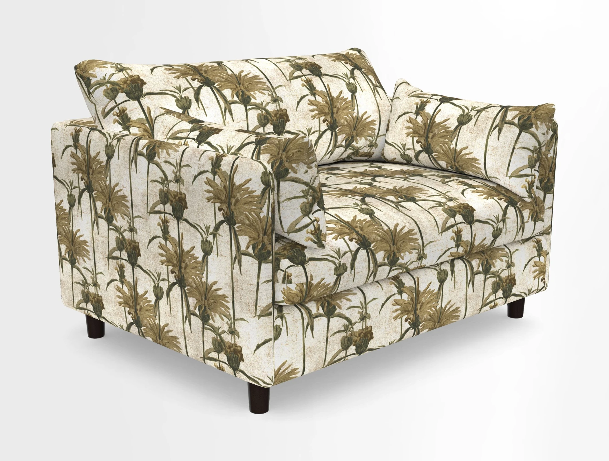 Madehurst Snuggler in Two Tone Plain Biscuit. Loose cover option available