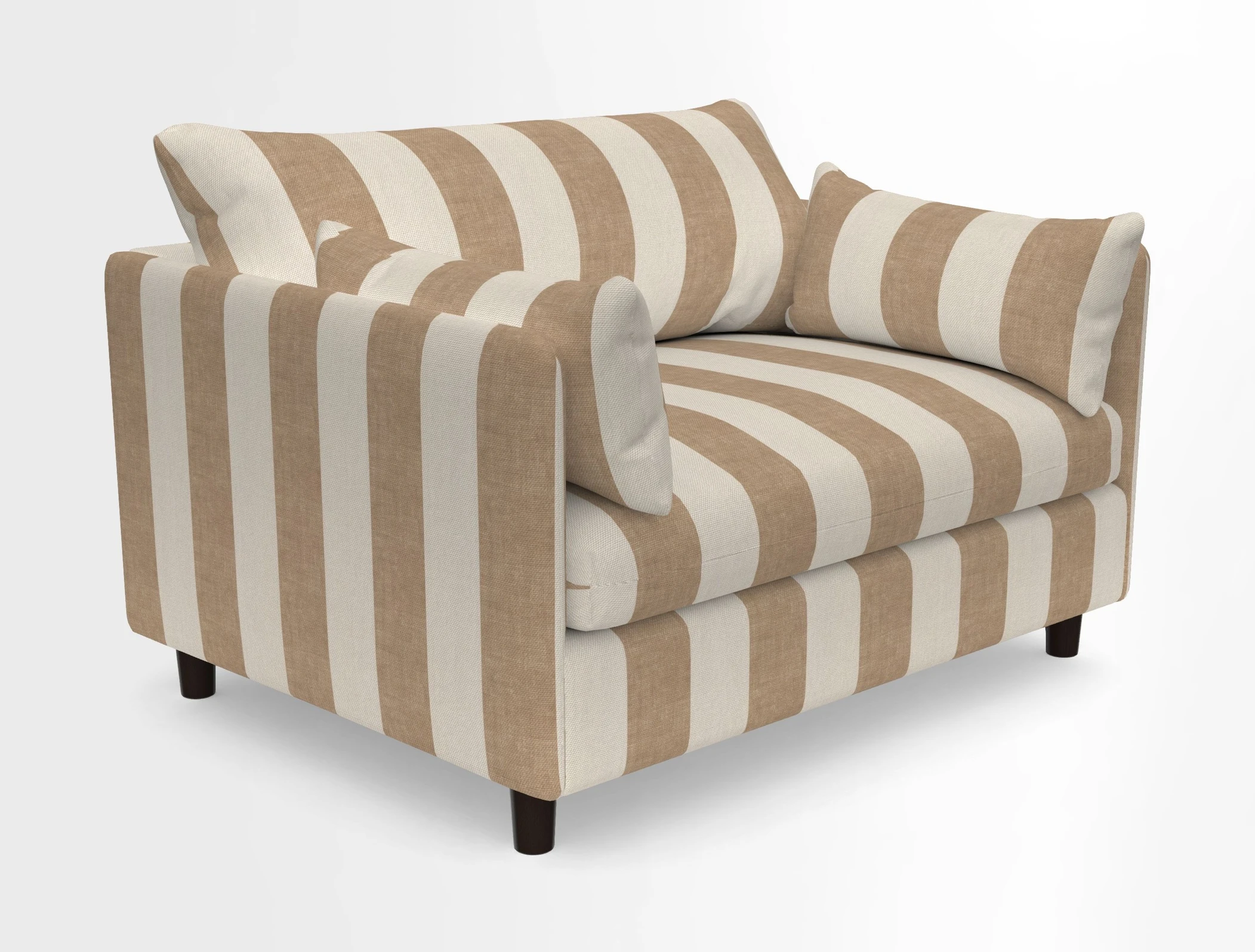 Madehurst Snuggler in Two Tone Plain Biscuit. Loose cover option available