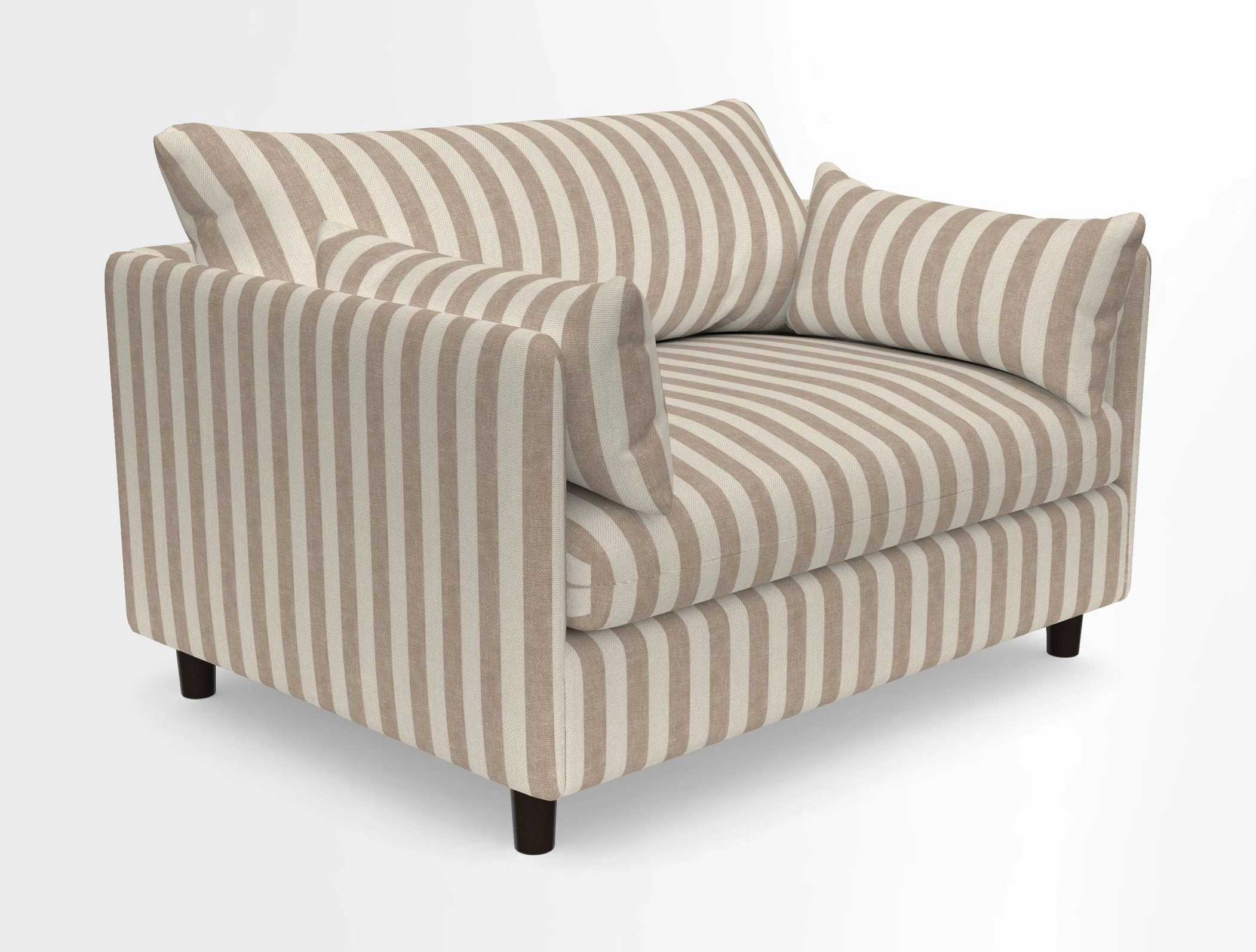 Madehurst Snuggler in Two Tone Plain Biscuit. Loose cover option available