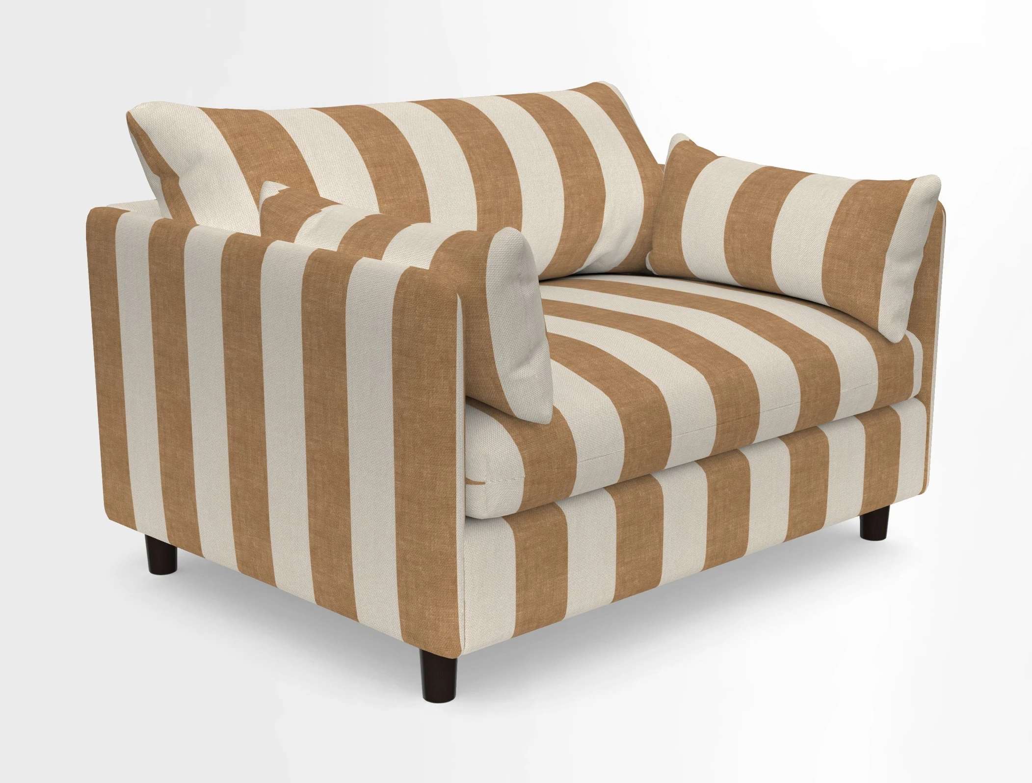 Madehurst Snuggler in Two Tone Plain Biscuit. Loose cover option available