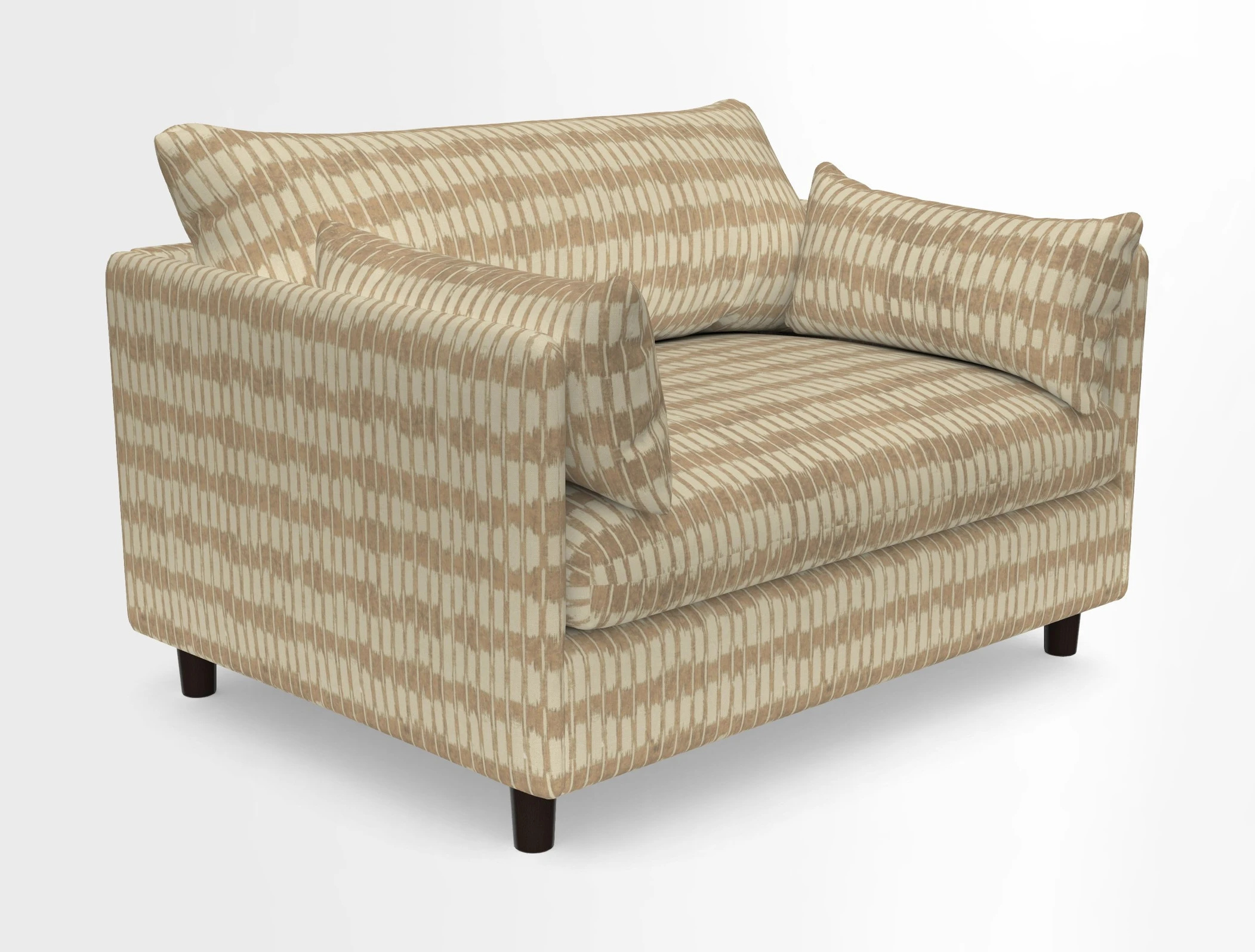 Madehurst Snuggler in Two Tone Plain Biscuit. Loose cover option available