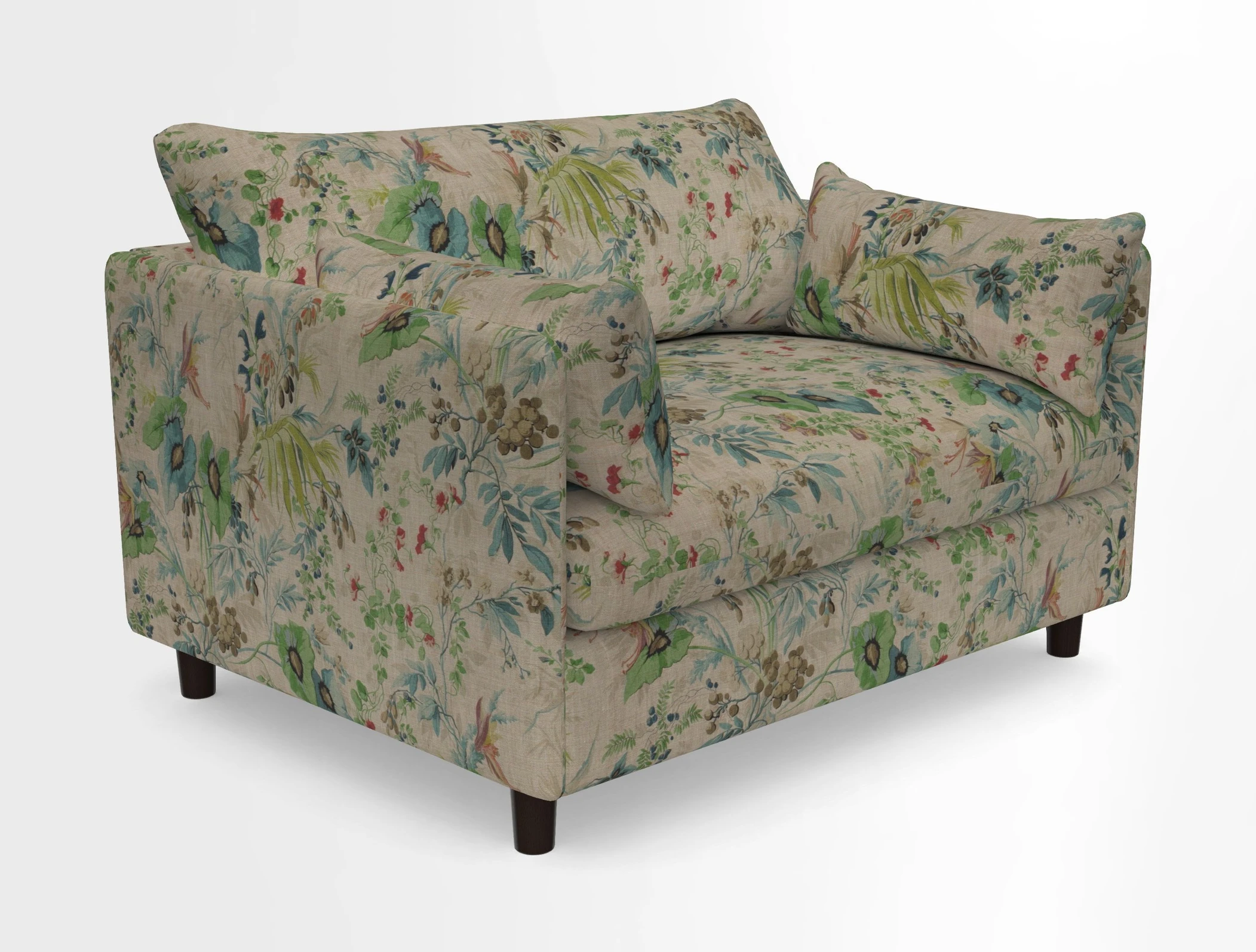 Madehurst Snuggler in Two Tone Plain Biscuit. Loose cover option available