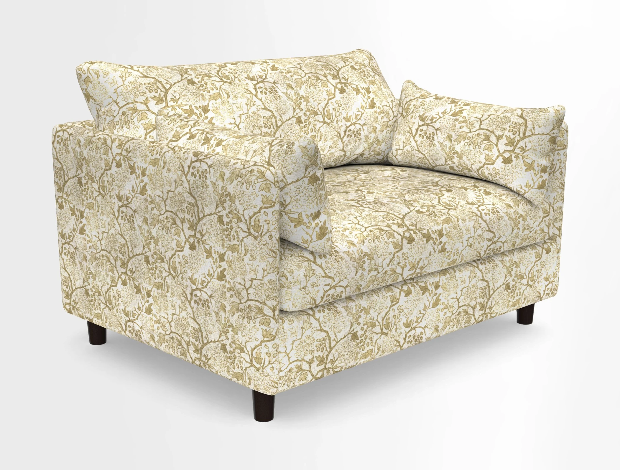 Madehurst Snuggler in Two Tone Plain Biscuit. Loose cover option available