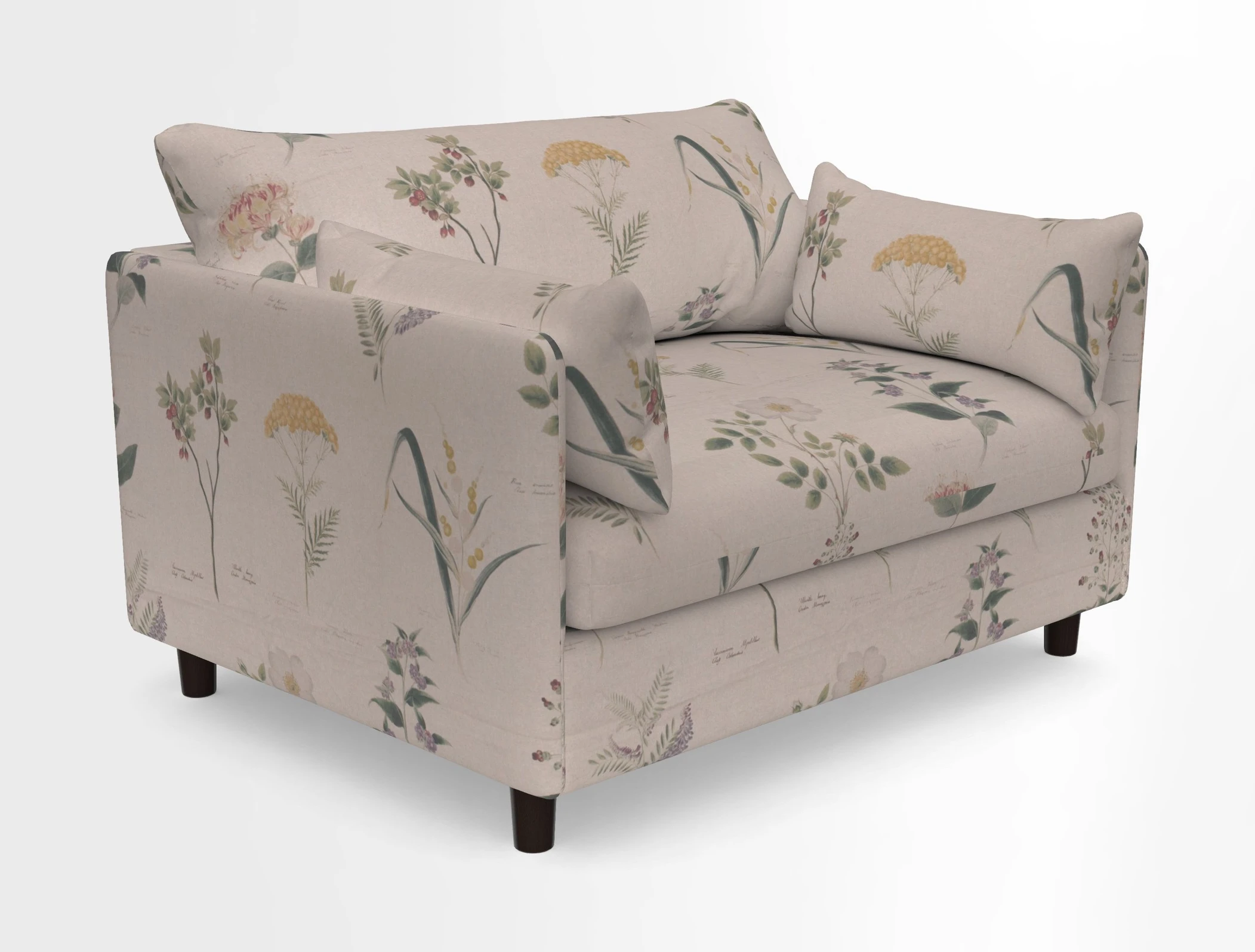 Madehurst Snuggler in Two Tone Plain Biscuit. Loose cover option available