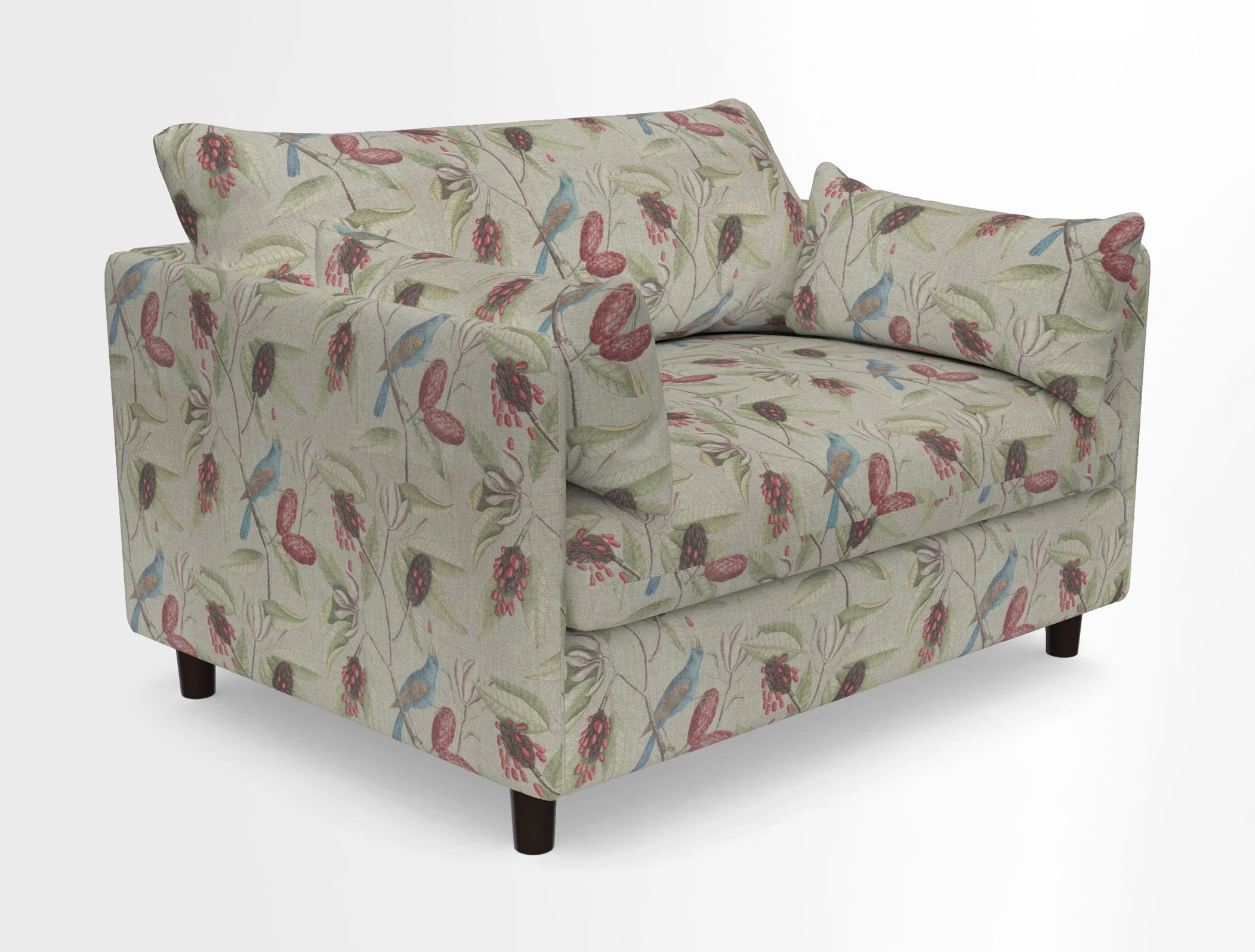 Madehurst Snuggler in Two Tone Plain Biscuit. Loose cover option available
