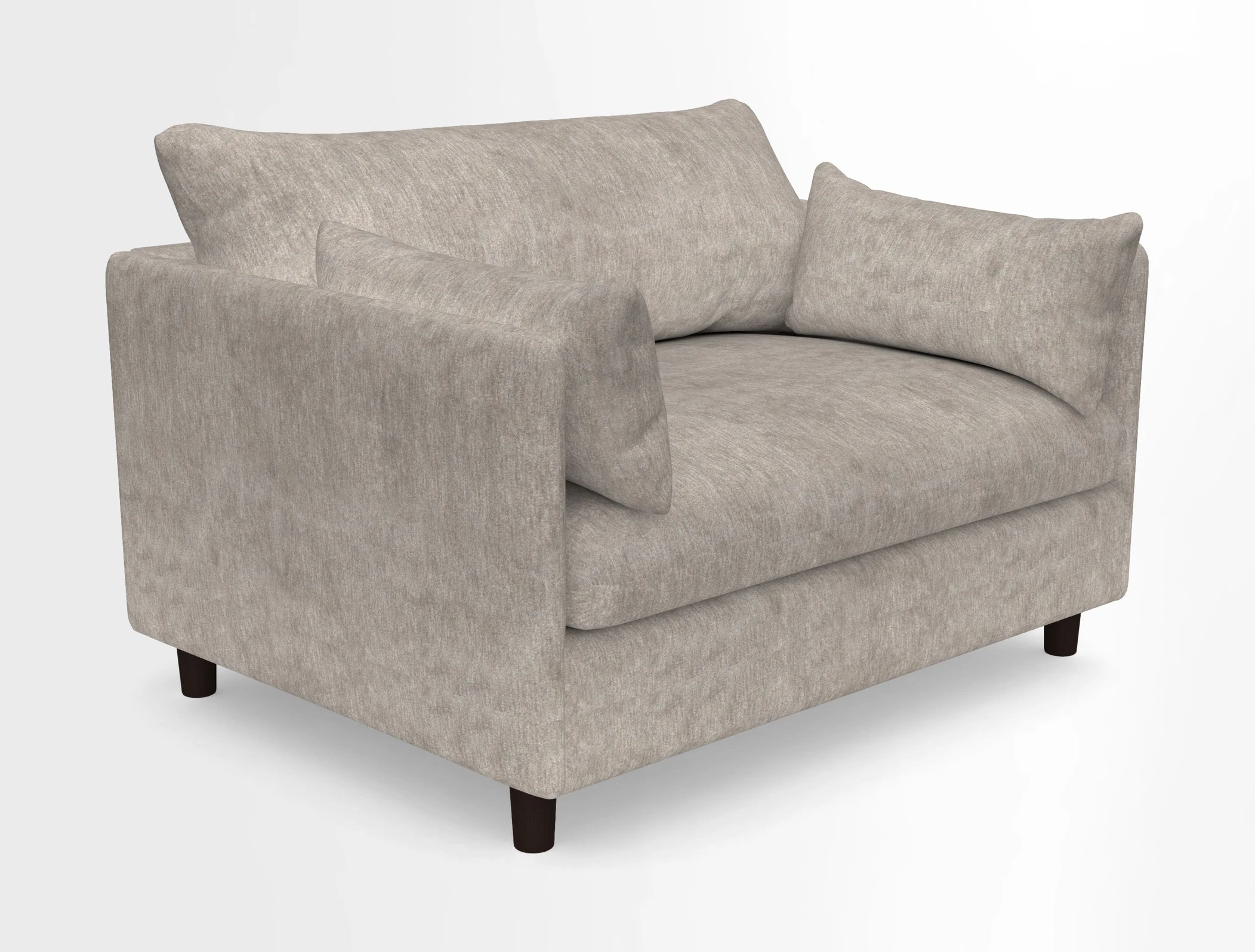 Madehurst Snuggler in Two Tone Plain Biscuit. Loose cover option available