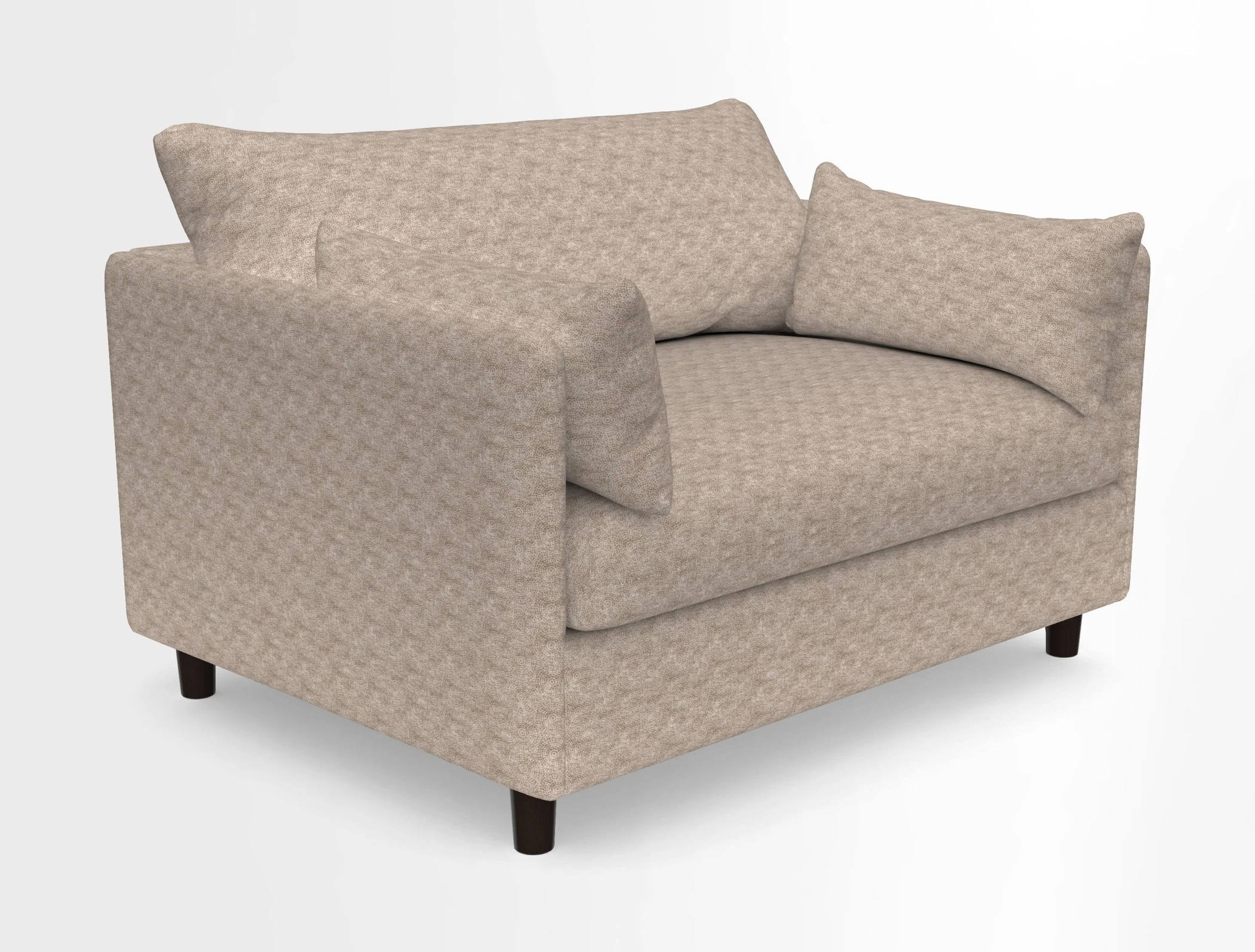 Madehurst Snuggler in Two Tone Plain Biscuit. Loose cover option available