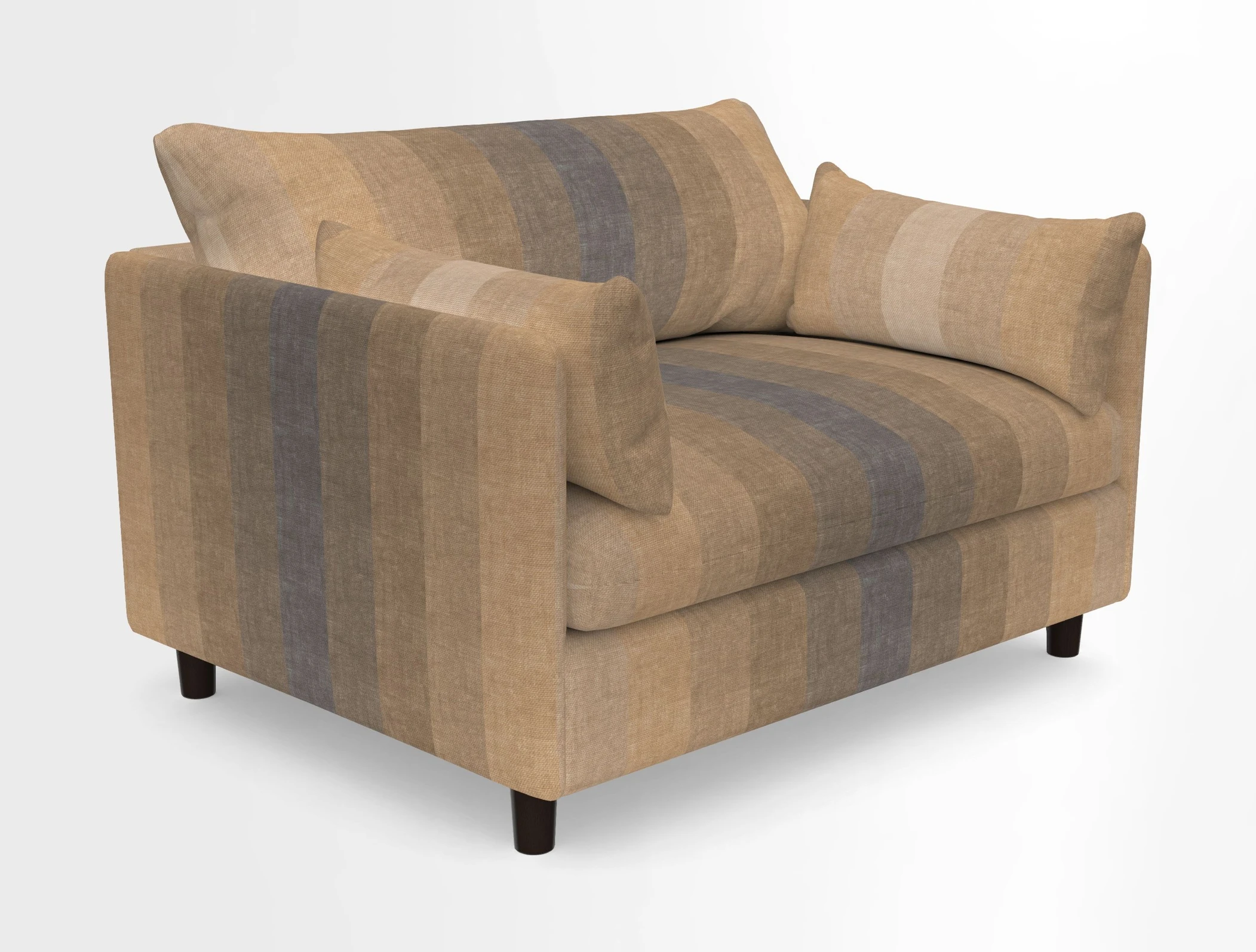 Madehurst Snuggler in Two Tone Plain Biscuit. Loose cover option available