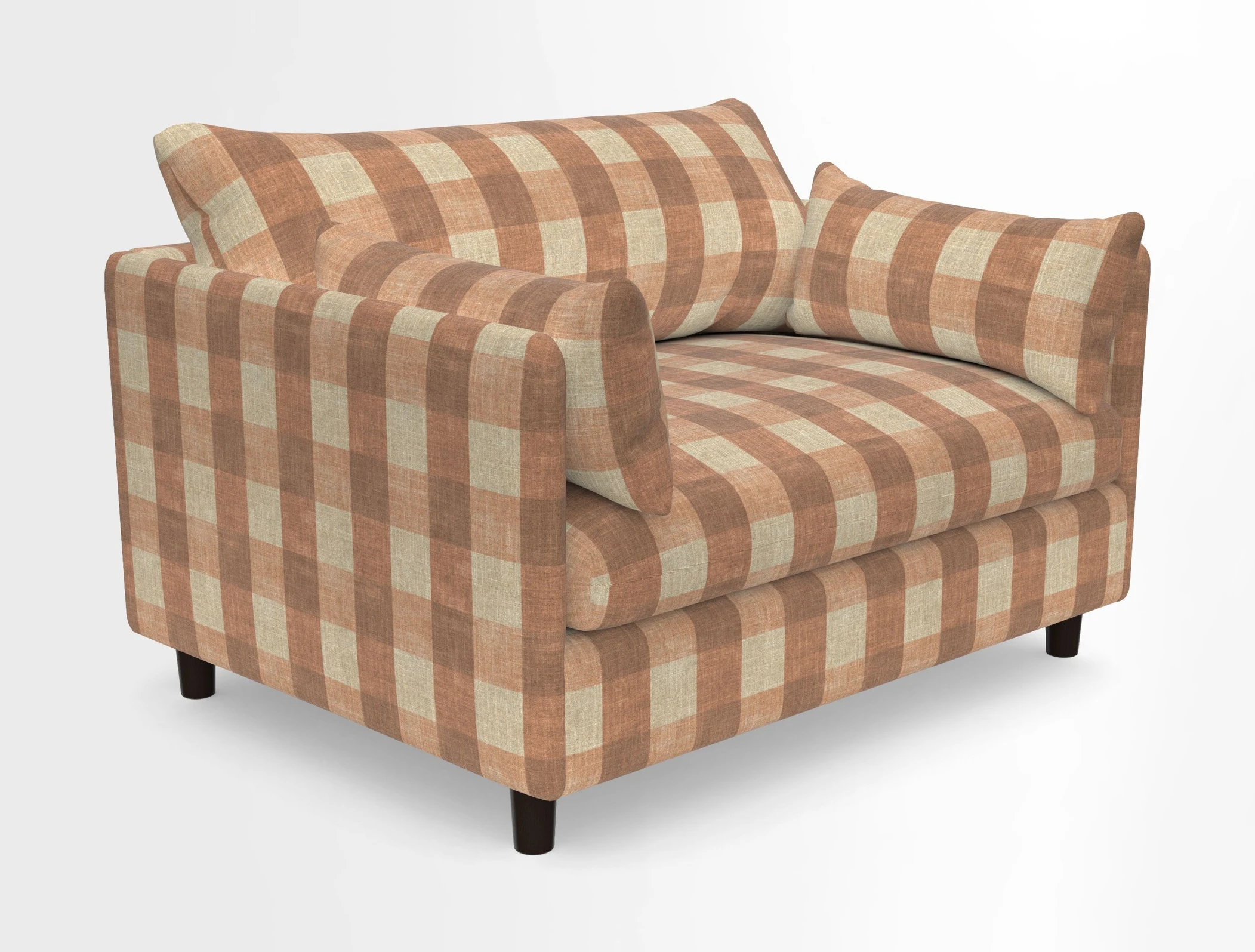 Madehurst Snuggler in Two Tone Plain Biscuit. Loose cover option available