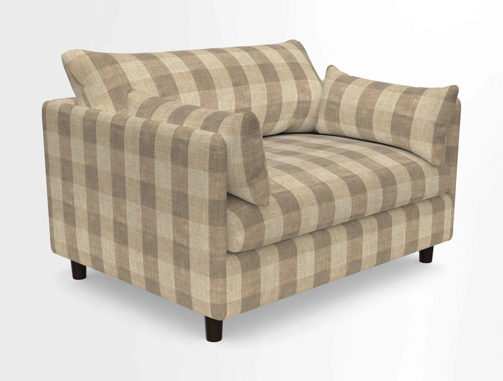 Madehurst Snuggler in Two Tone Plain Biscuit. Loose cover option available