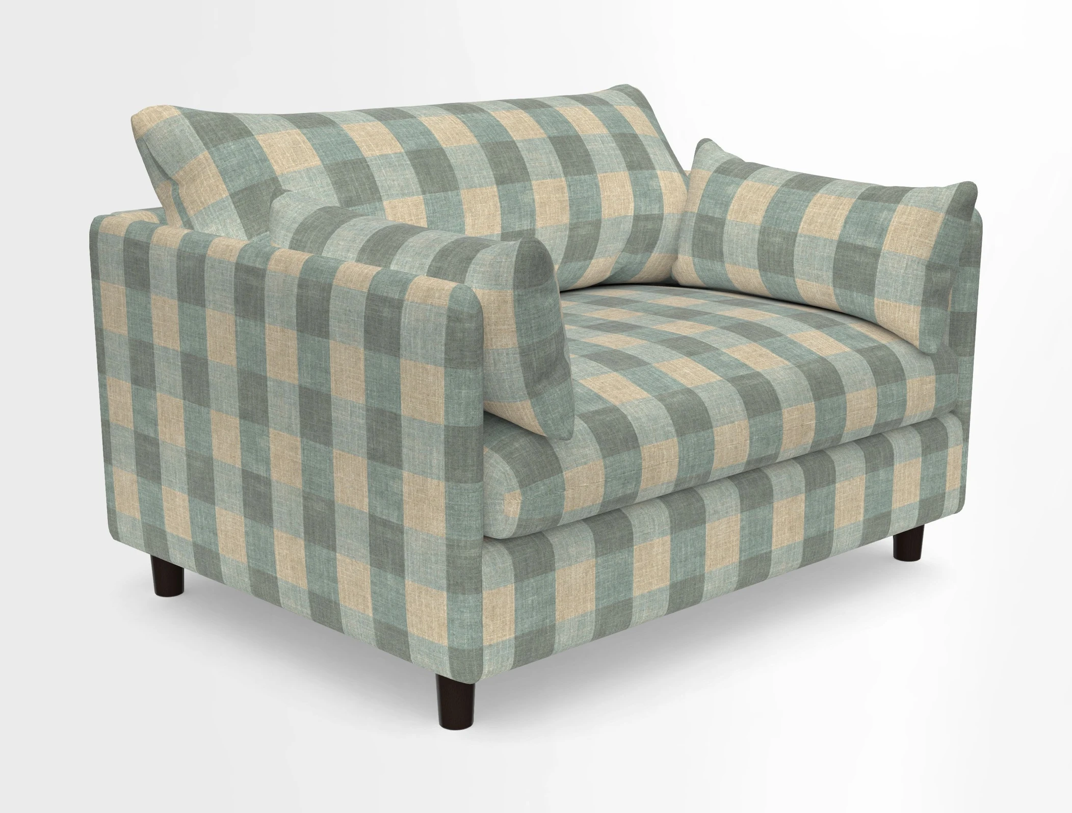 Madehurst Snuggler in Two Tone Plain Biscuit. Loose cover option available