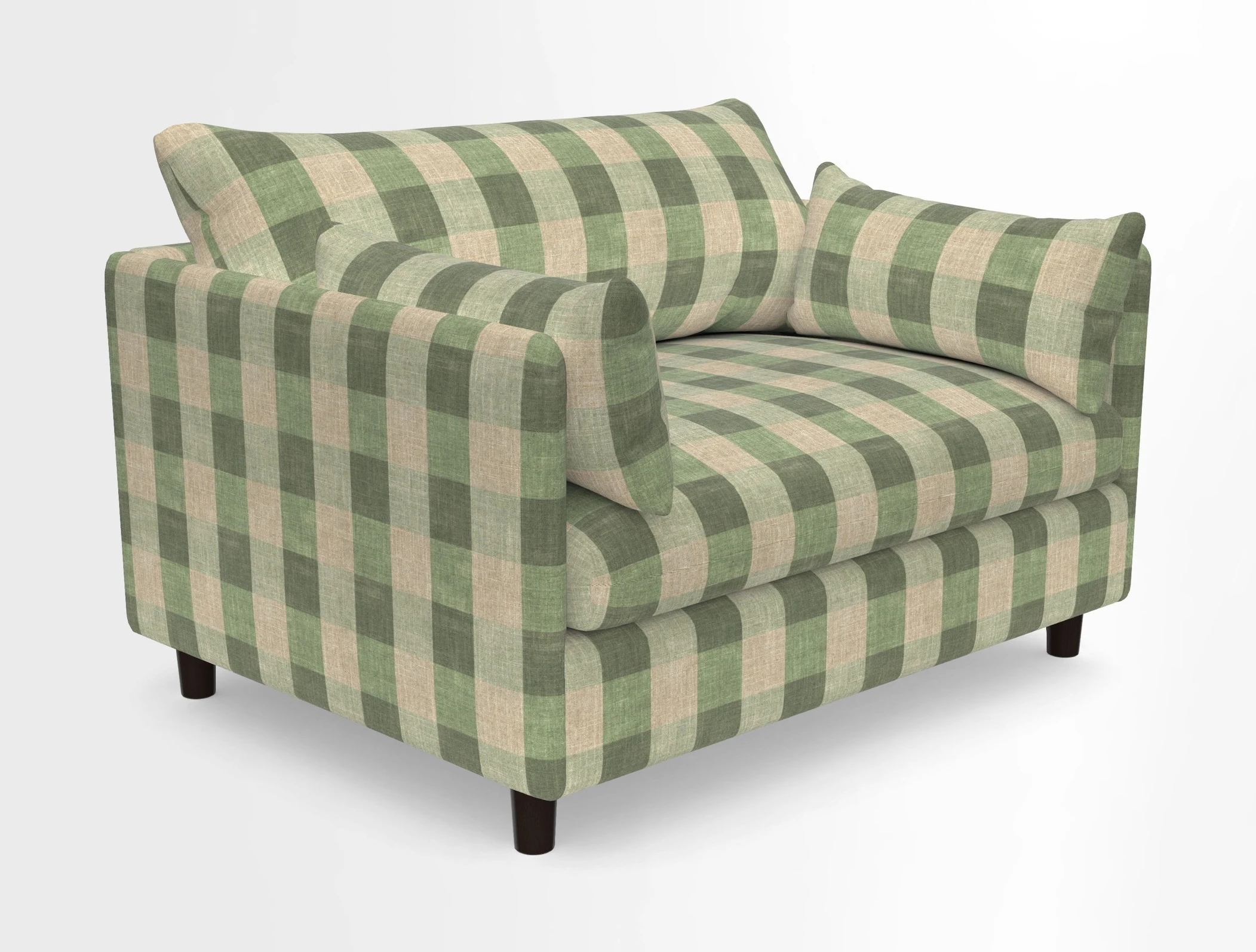 Madehurst Snuggler in Two Tone Plain Biscuit. Loose cover option available