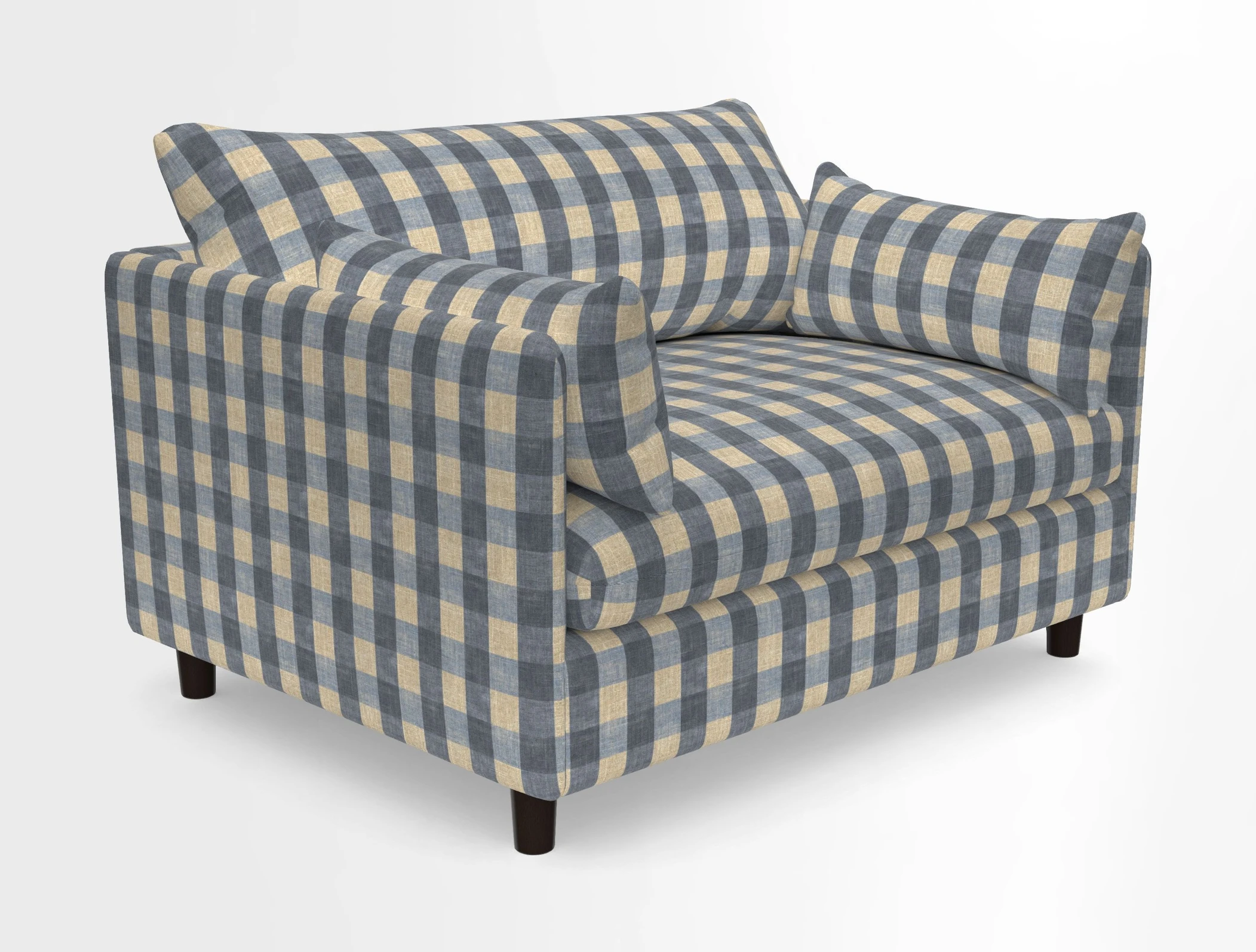 Madehurst Snuggler in Two Tone Plain Biscuit. Loose cover option available