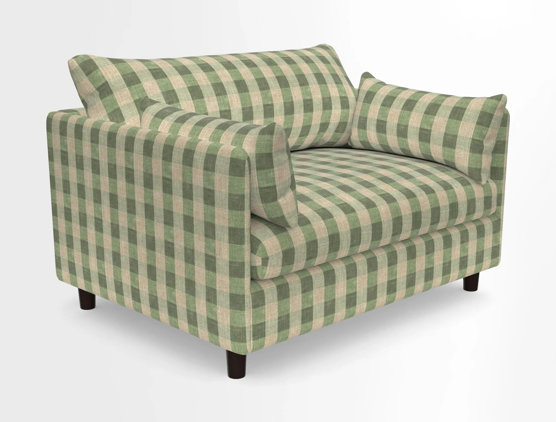 Madehurst Snuggler in Two Tone Plain Biscuit. Loose cover option available