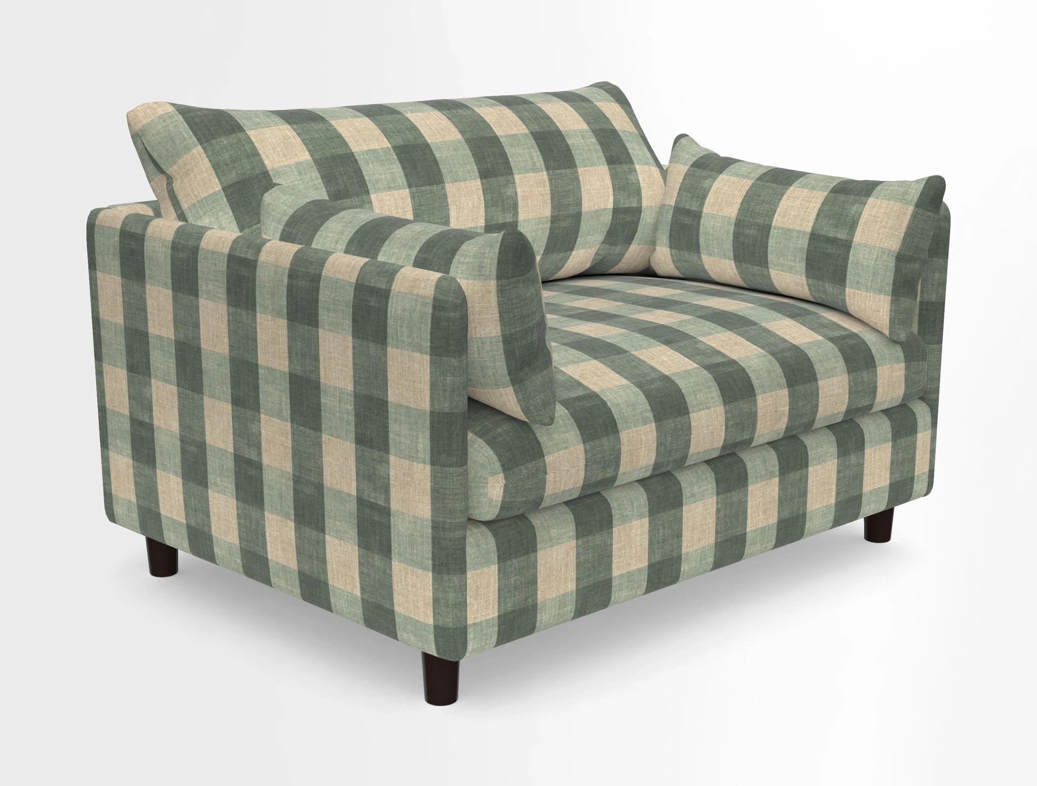 Madehurst Snuggler in Two Tone Plain Biscuit. Loose cover option available
