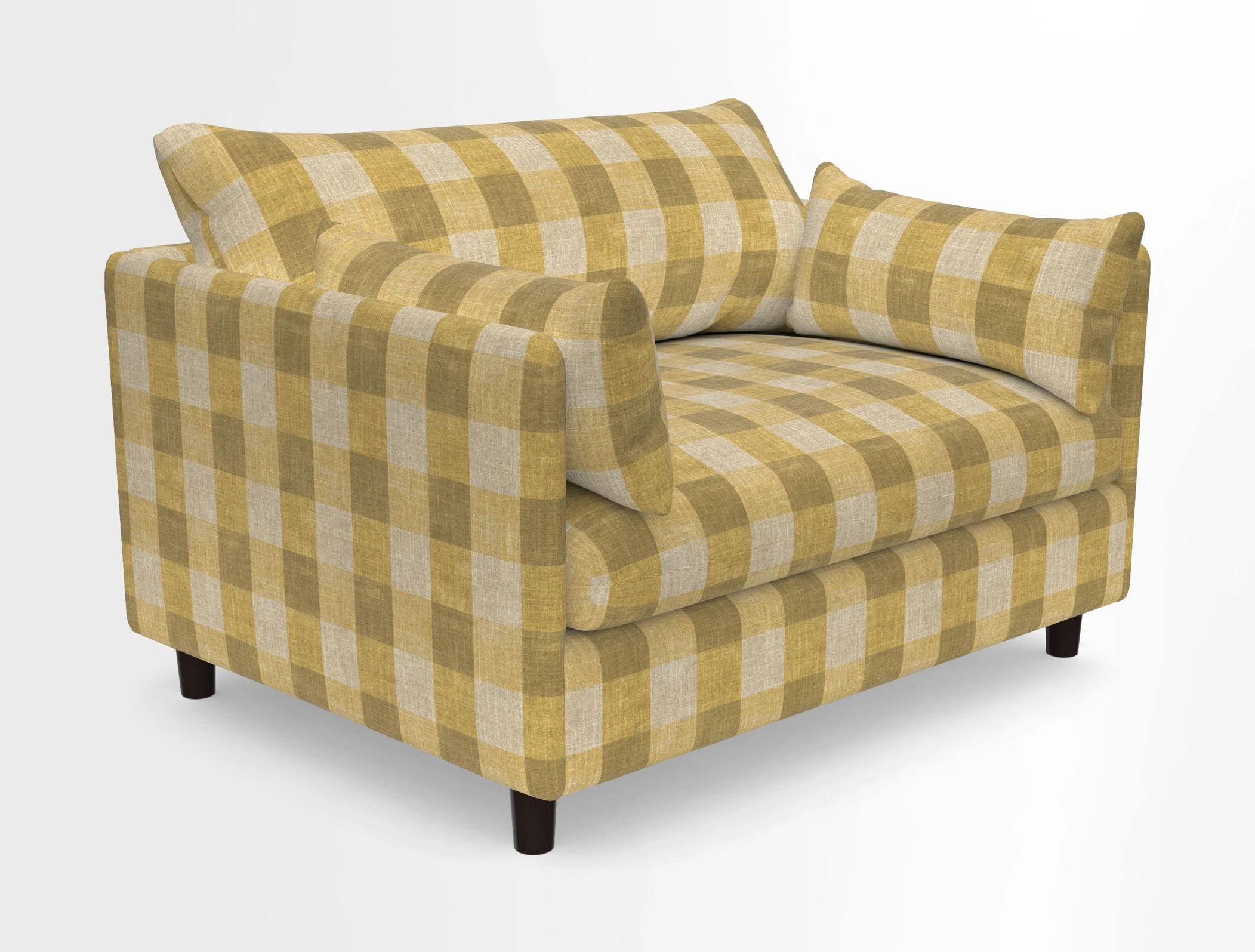 Madehurst Snuggler in Two Tone Plain Biscuit. Loose cover option available