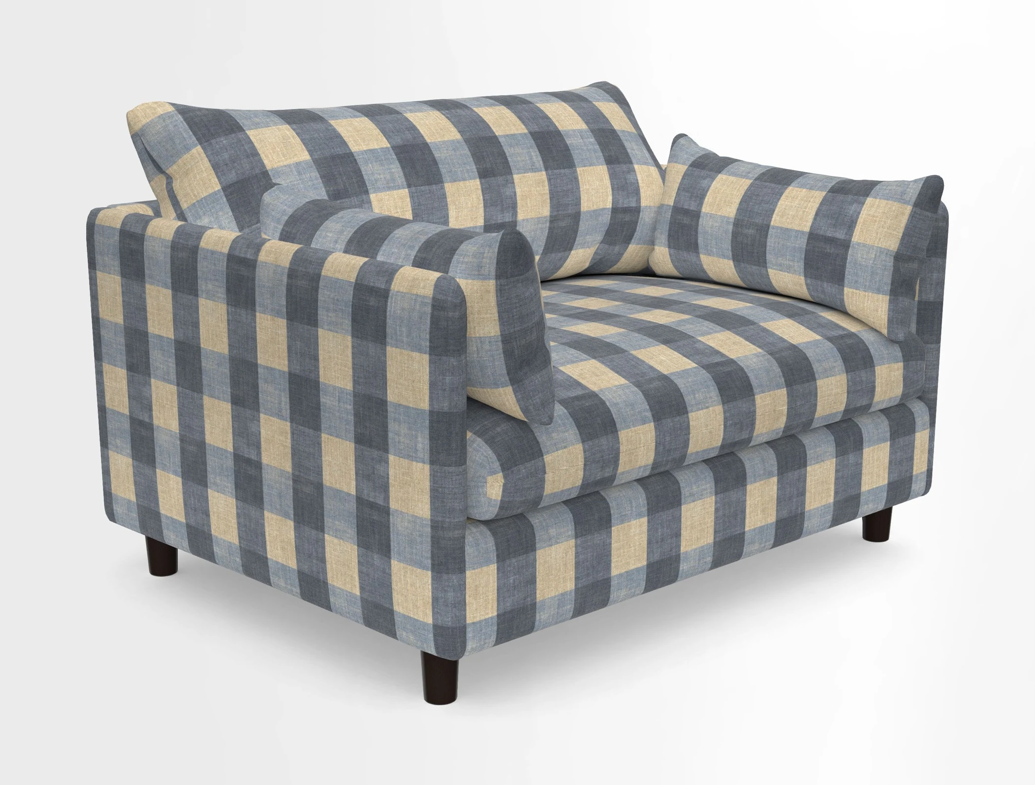 Madehurst Snuggler in Two Tone Plain Biscuit. Loose cover option available