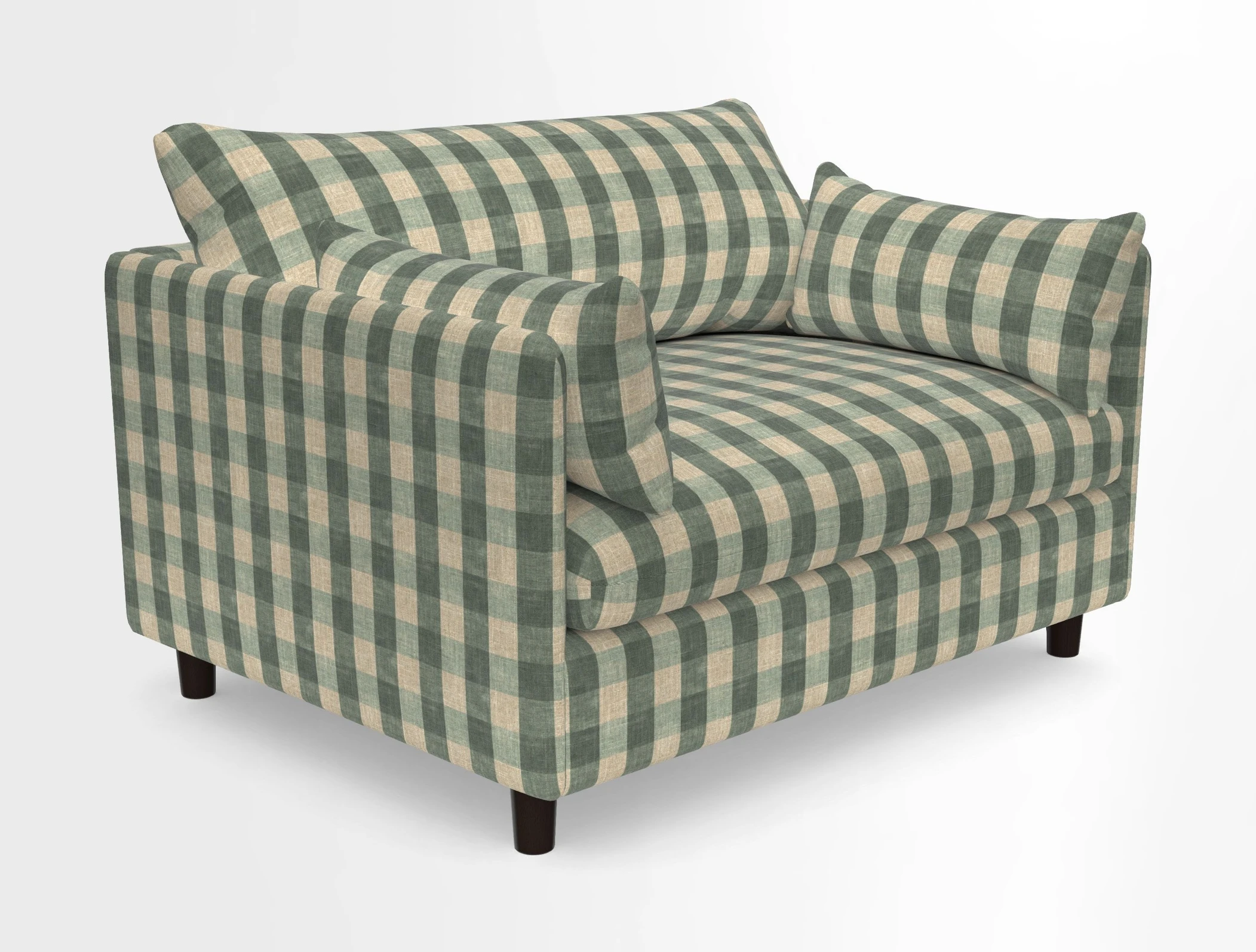 Madehurst Snuggler in Two Tone Plain Biscuit. Loose cover option available