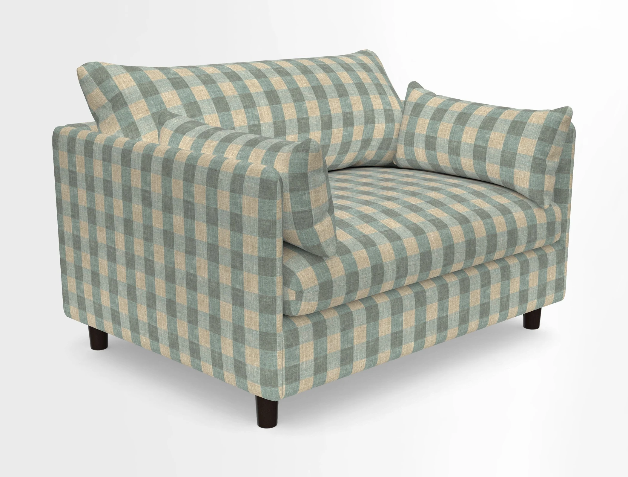 Madehurst Snuggler in Two Tone Plain Biscuit. Loose cover option available