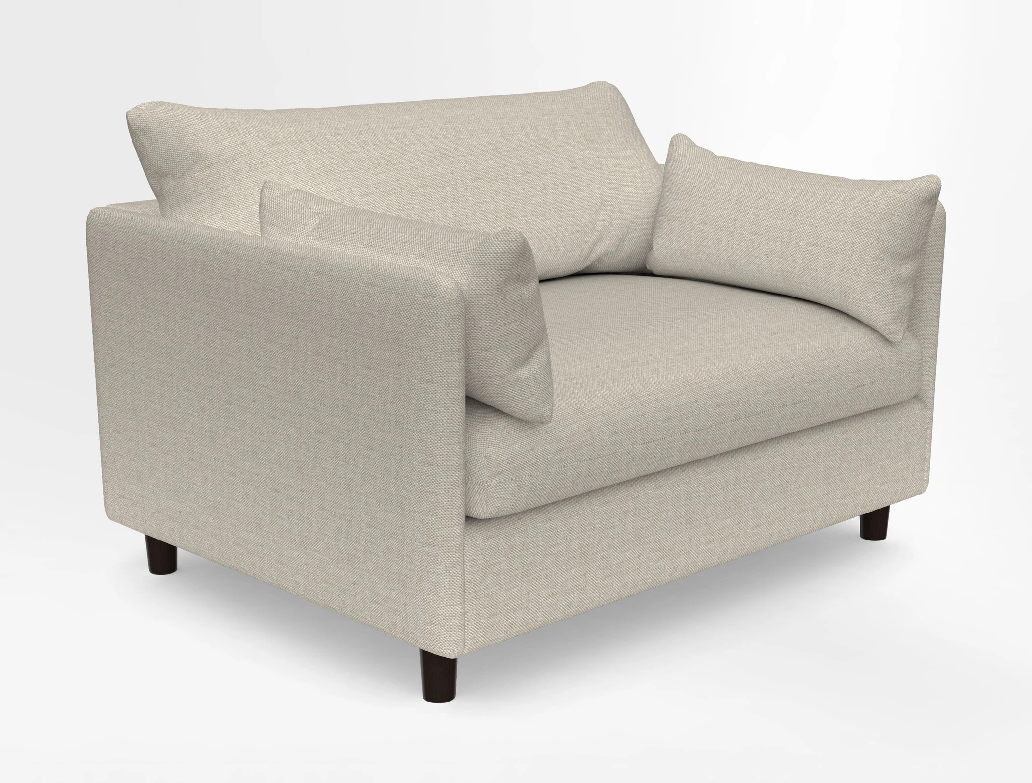 Madehurst Snuggler in Two Tone Plain Biscuit. Loose cover option available
