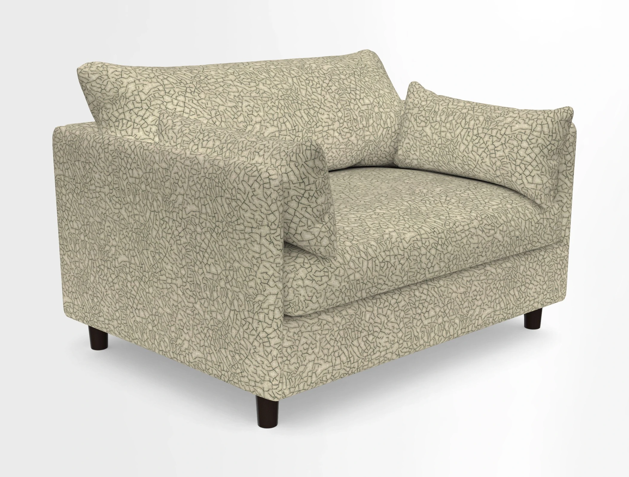 Madehurst Snuggler in Two Tone Plain Biscuit. Loose cover option available