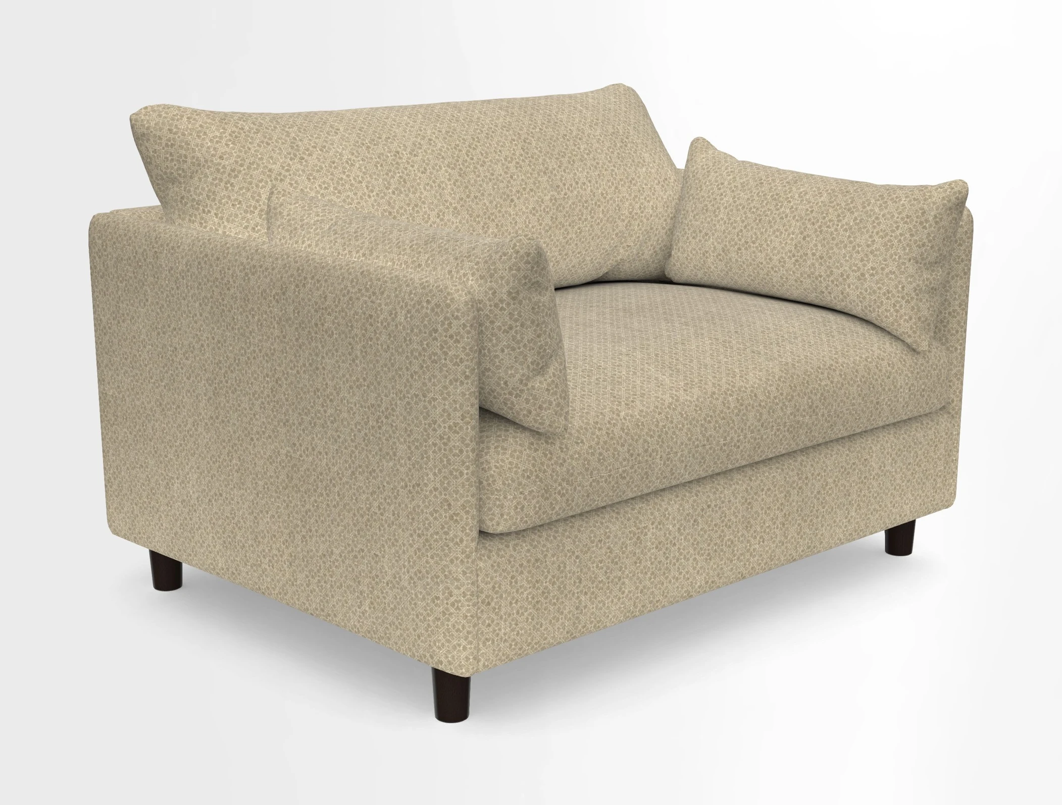 Madehurst Snuggler in Two Tone Plain Biscuit. Loose cover option available